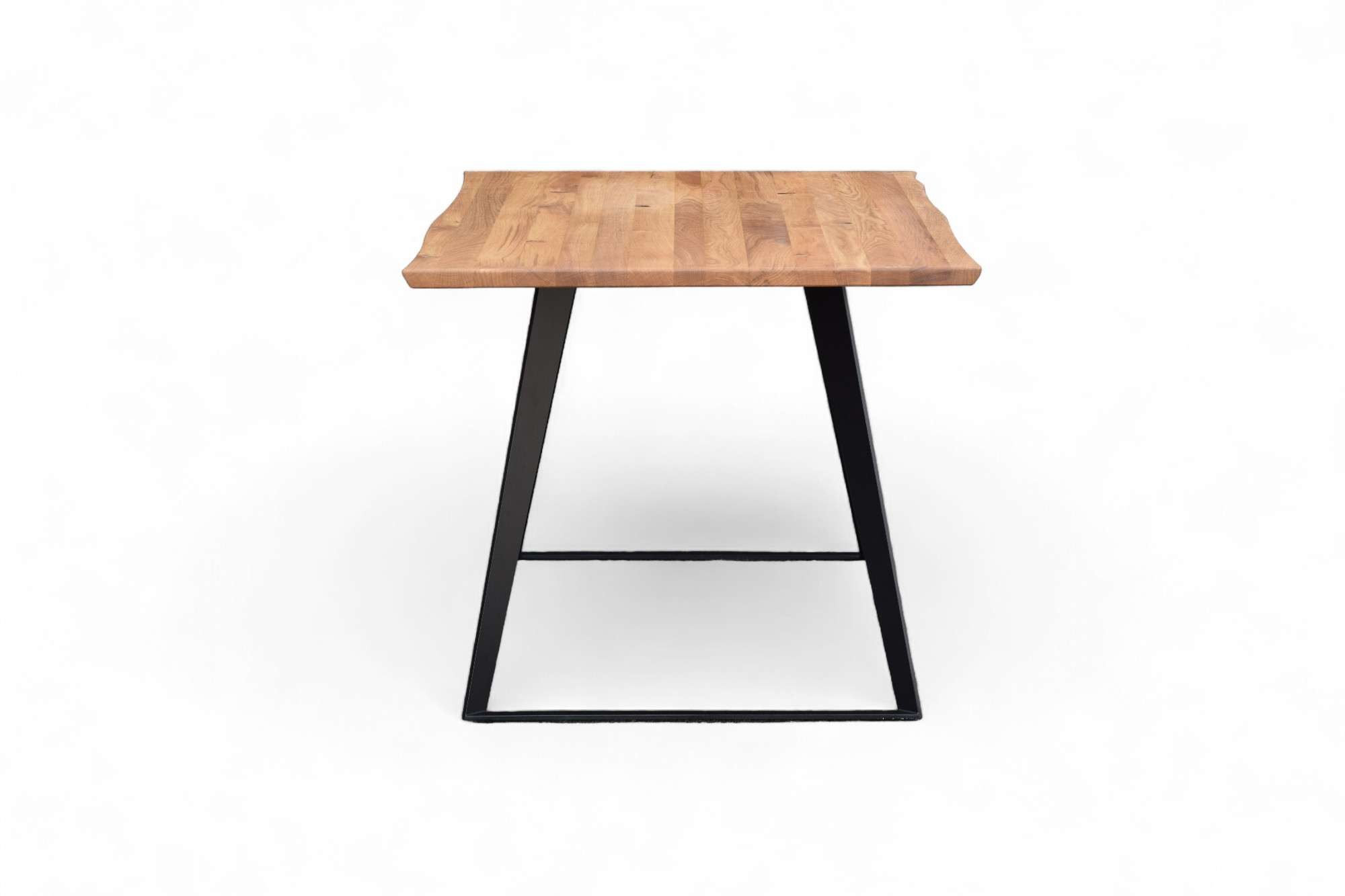 Home affaire Eettafel Talwiese keukentafel, U-vorm metalen frame, massief gewild eikenhout, geolied