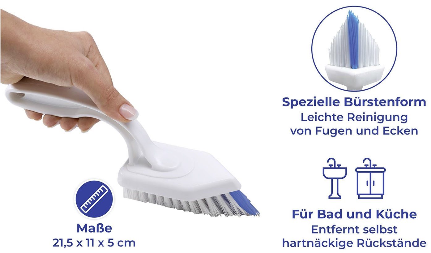 Maximex Vloerwisserset Voegenreiniging 2 x voegwit met sponsaanbrenger en voegborstel (set, 3-delig)