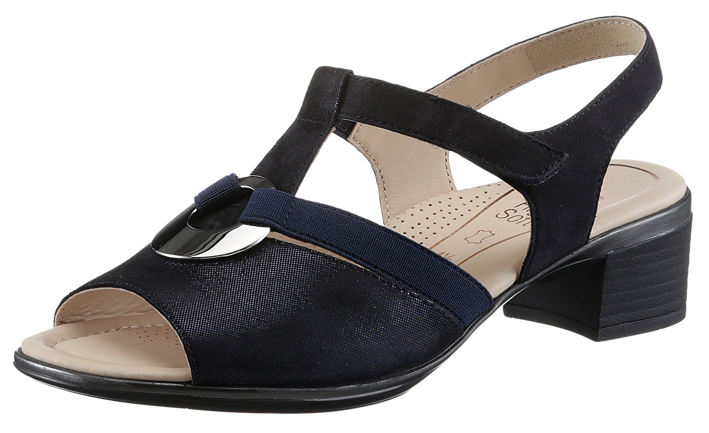 Ara Sandaaltjes Lugano zomerschoen, sandaal, blokhak, in schoenwijdte h (=zeer wijd) dames sandaaltjes maat 37,5 EU blauw