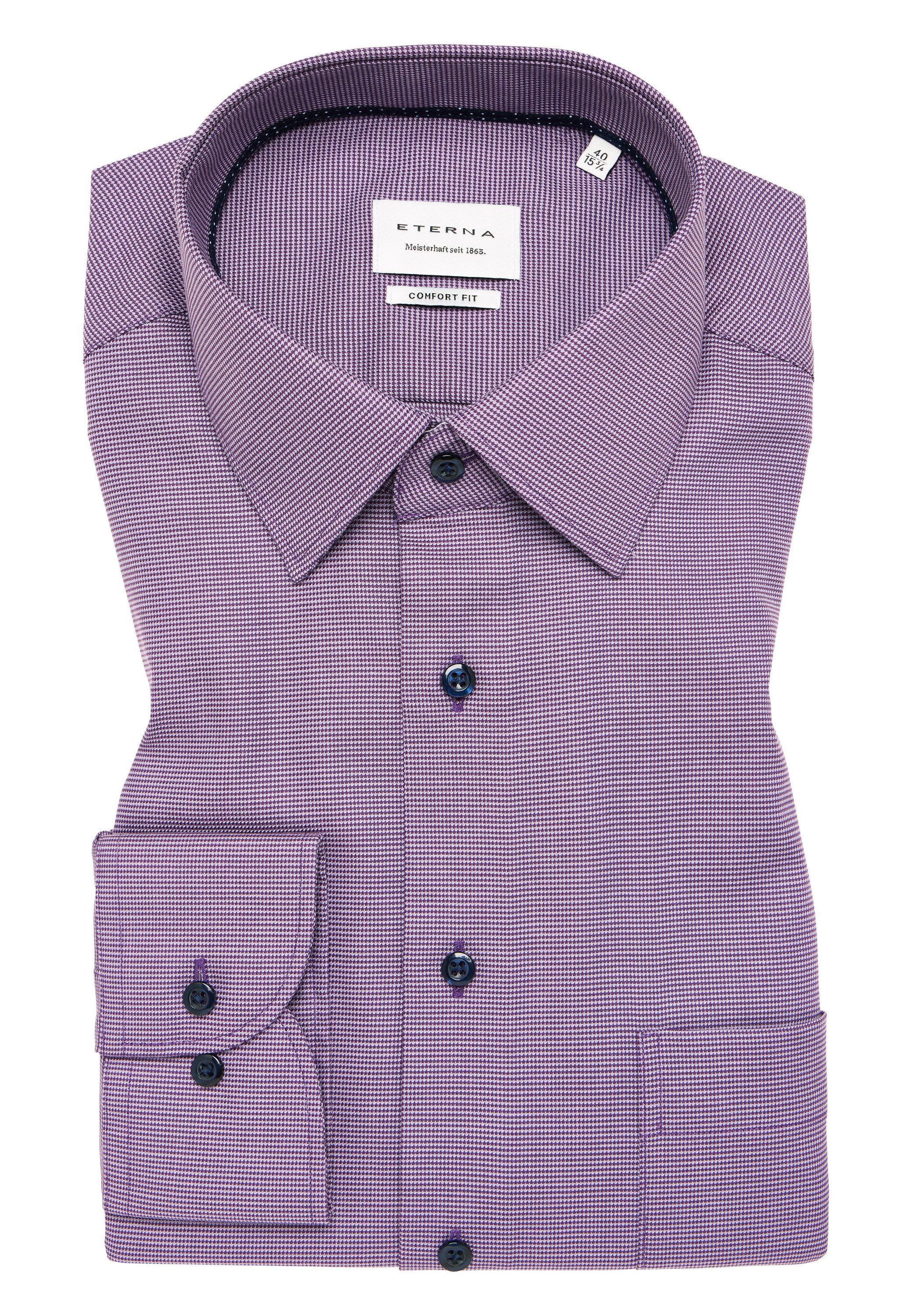 Eterna Overhemd met lange mouwen Comfort fit NON IRON (strijkvrij)