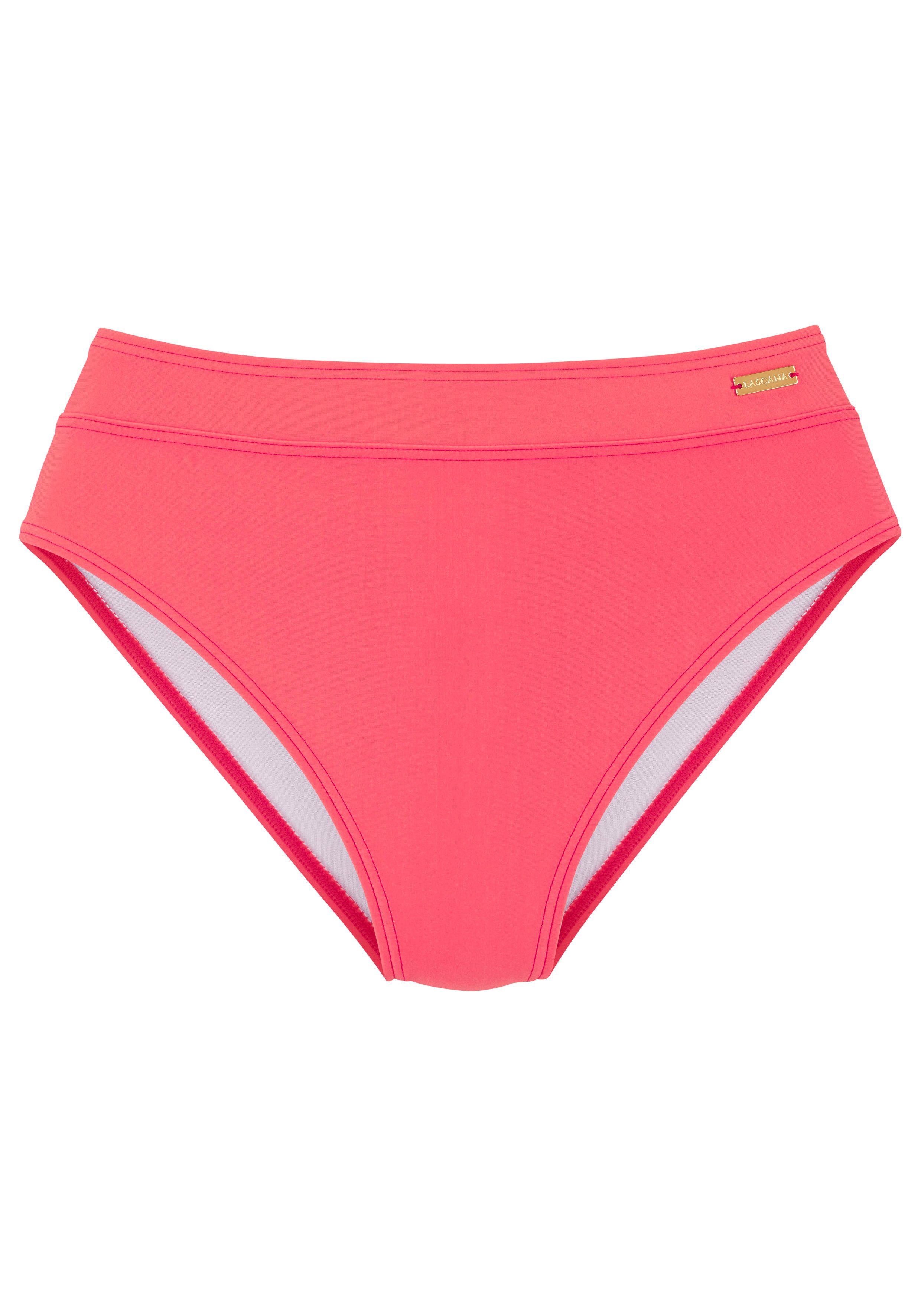 Lascana Highwaist-bikinibroekje Lolo met aangehechte boord
