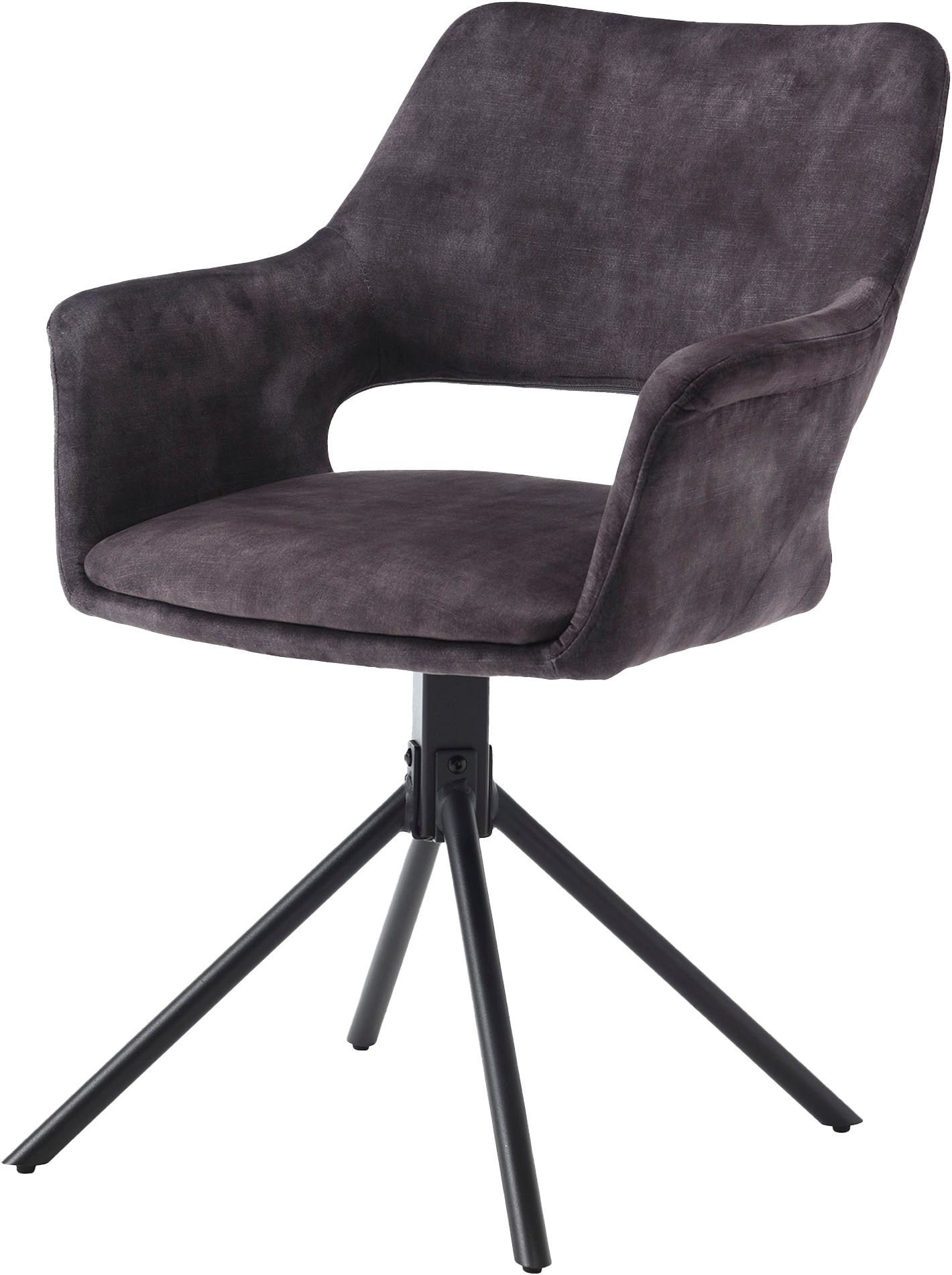 byLIVING Eetkamerstoel Eleonore 2-delige set draaisstoel met comfortabele bekleding in verschillende stoffen (set, 2 stuks)