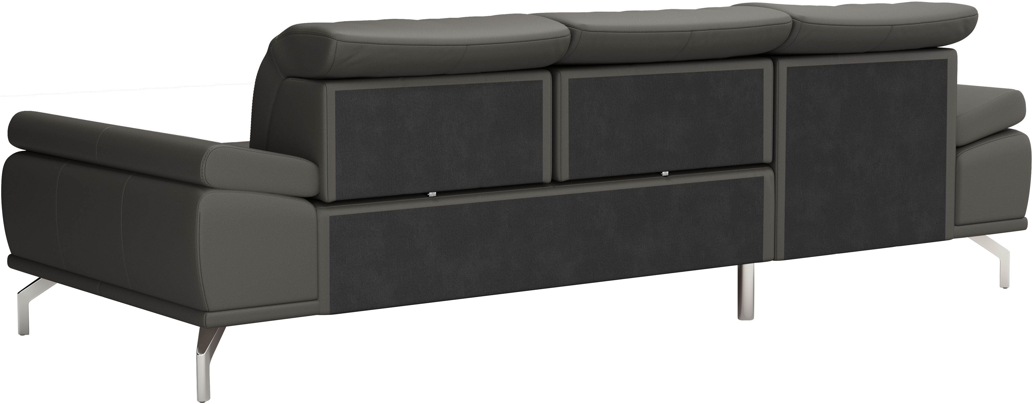 Places of Style Hoekbank Caluna Incl. zitdiepteverstelling, optioneel met hoofd- en armleuningverstelling
