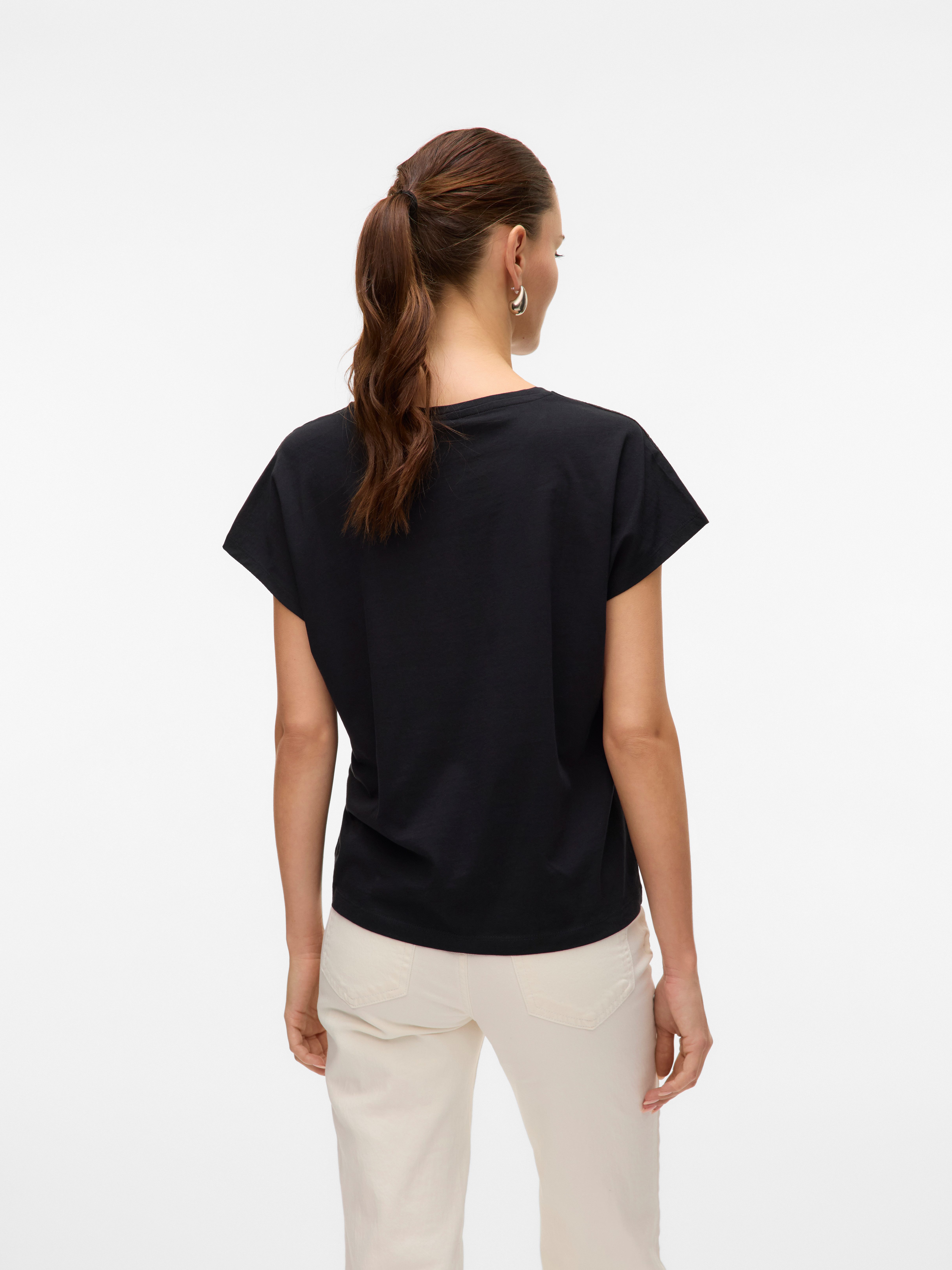 Vero Moda Shirt met korte mouwen VMEMMY SS LACE TAPE TOP JRS GA NOOS