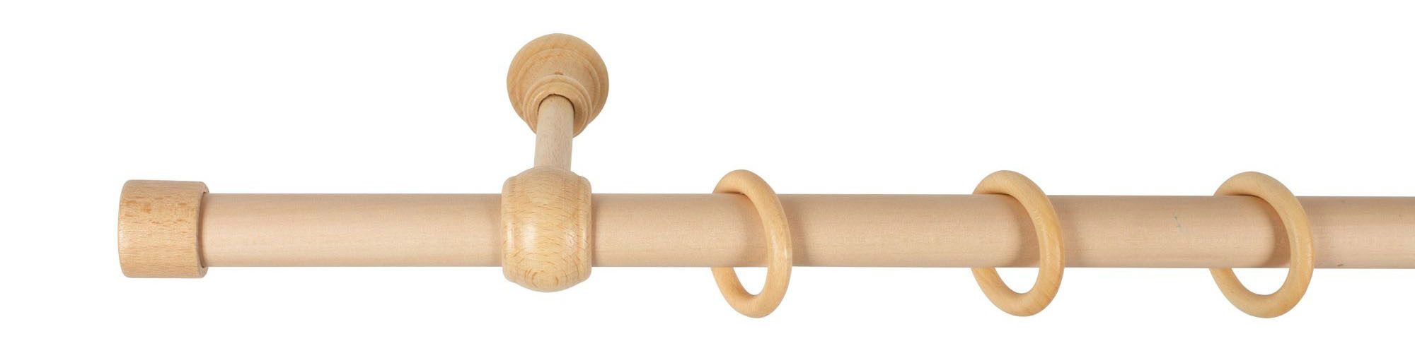SN DECO GROUP Gordijnroede Cafiro 28 mm, hout, verschillende lengtes en kleuren, compleet set