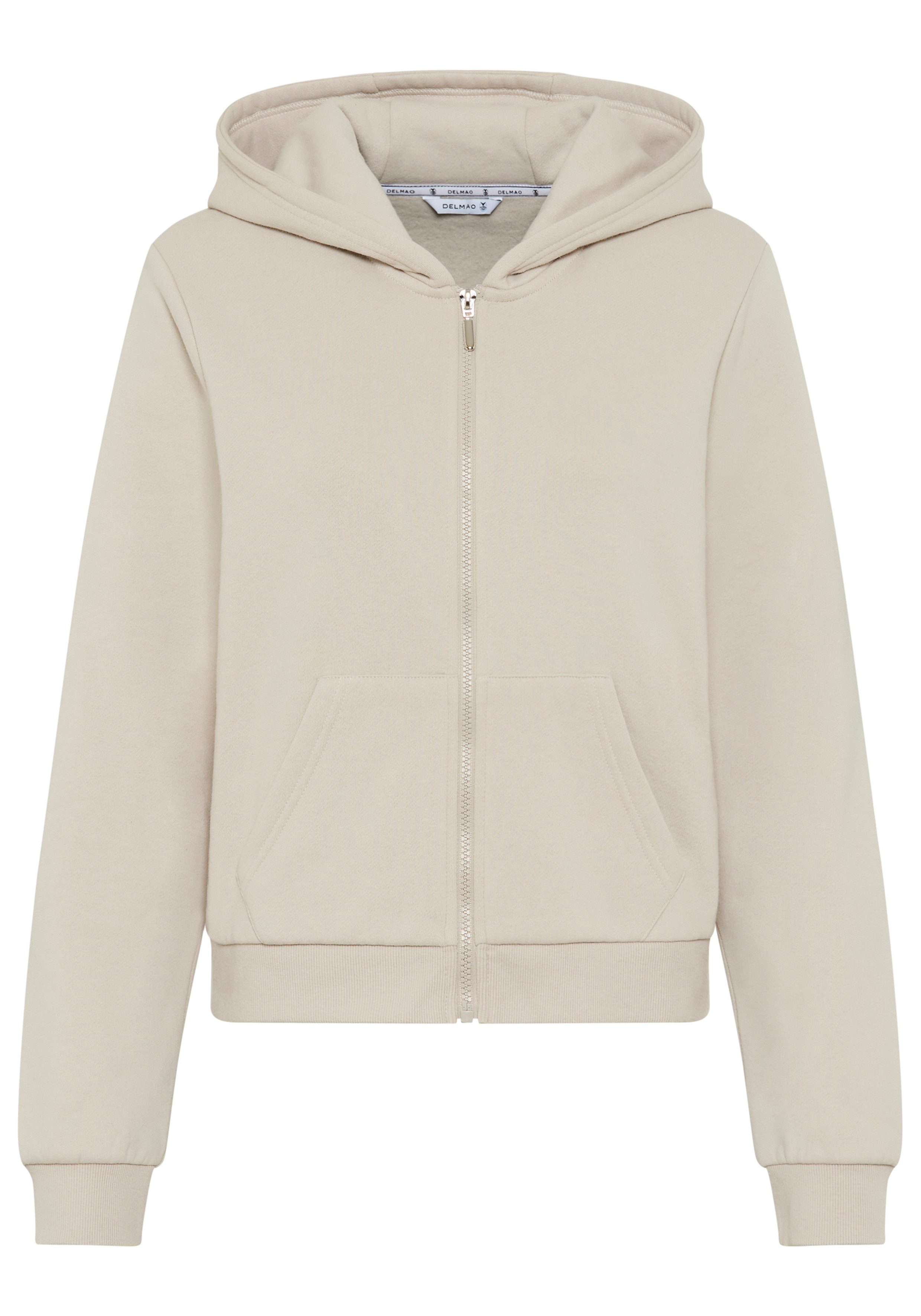 DELMAO Capuchonsweatvest met ritssluiting, capuchon & kangoeroezak