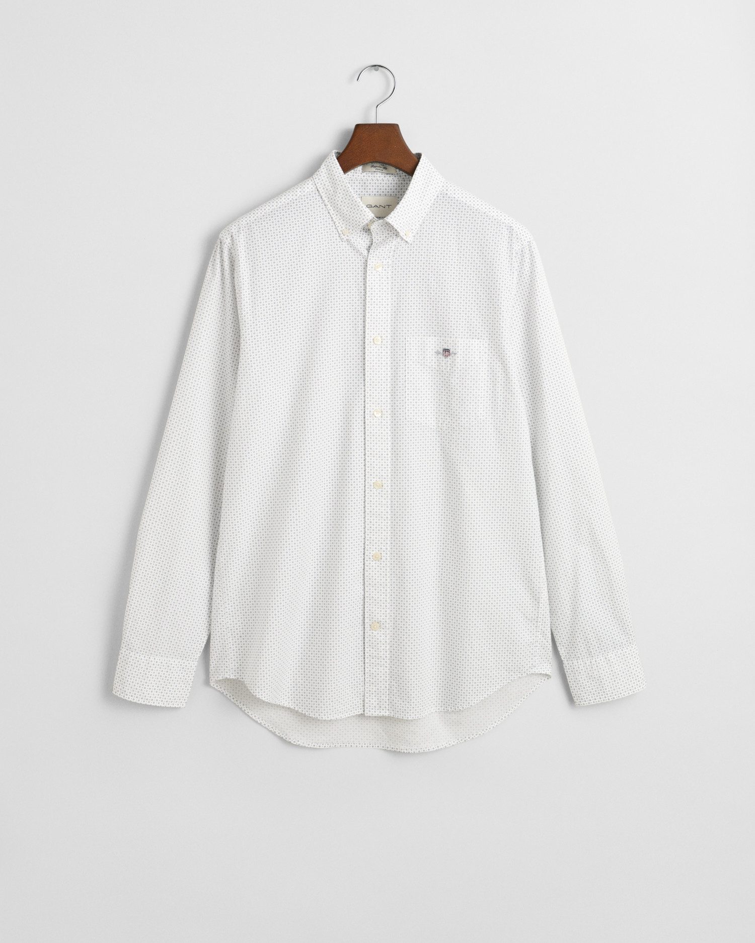 Gant Overhemd met lange mouwen REG MICRO PRINT SHIRT met een subtiele, doorlopende micro-print