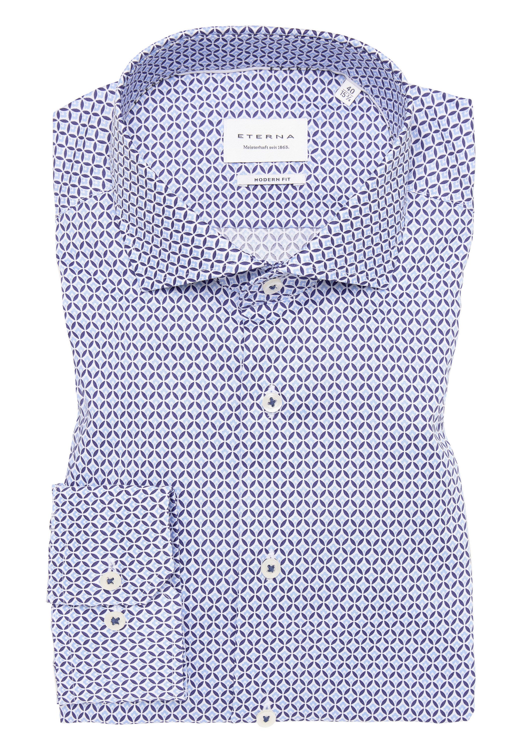 Eterna Overhemd met lange mouwen MODERN FIT NON IRON (strijkvrij)