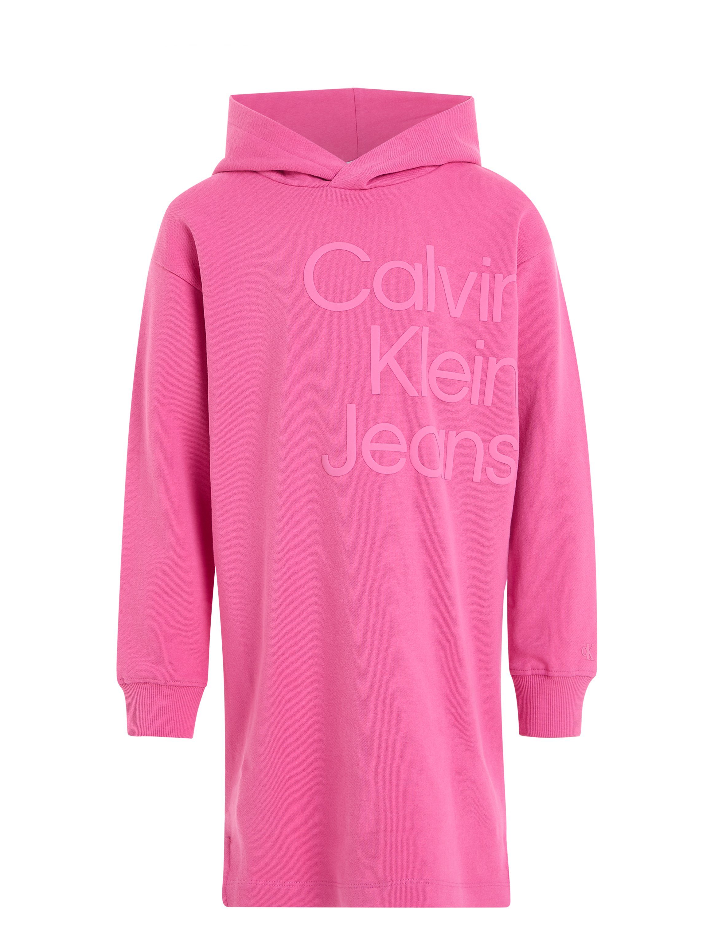 Calvin Klein Sweatjurk PUFF HERO LOGO LS HOODIE DRESS
