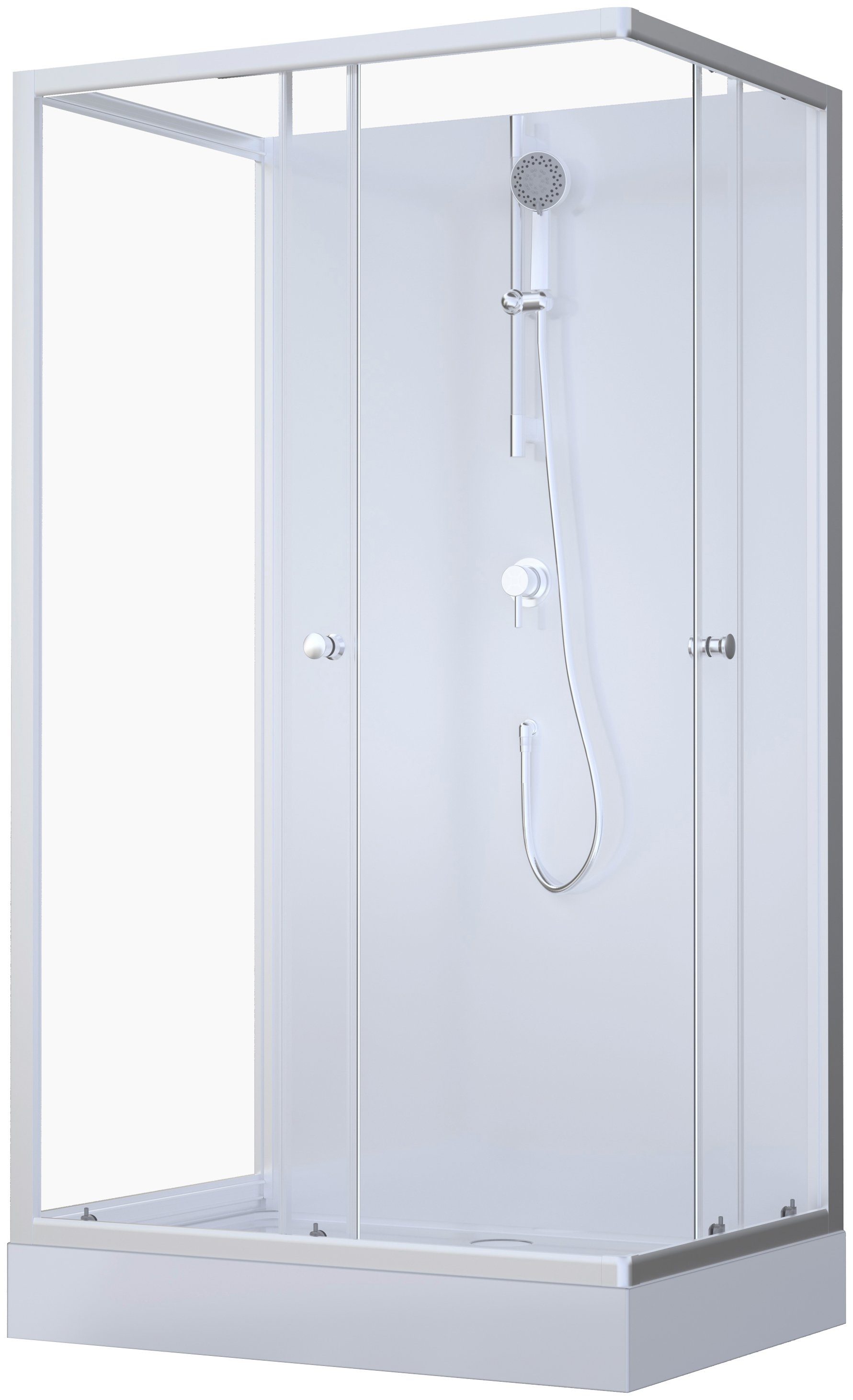 Marwell Complete douche White Dream inclusief kranen, 110 cm x 80 cm