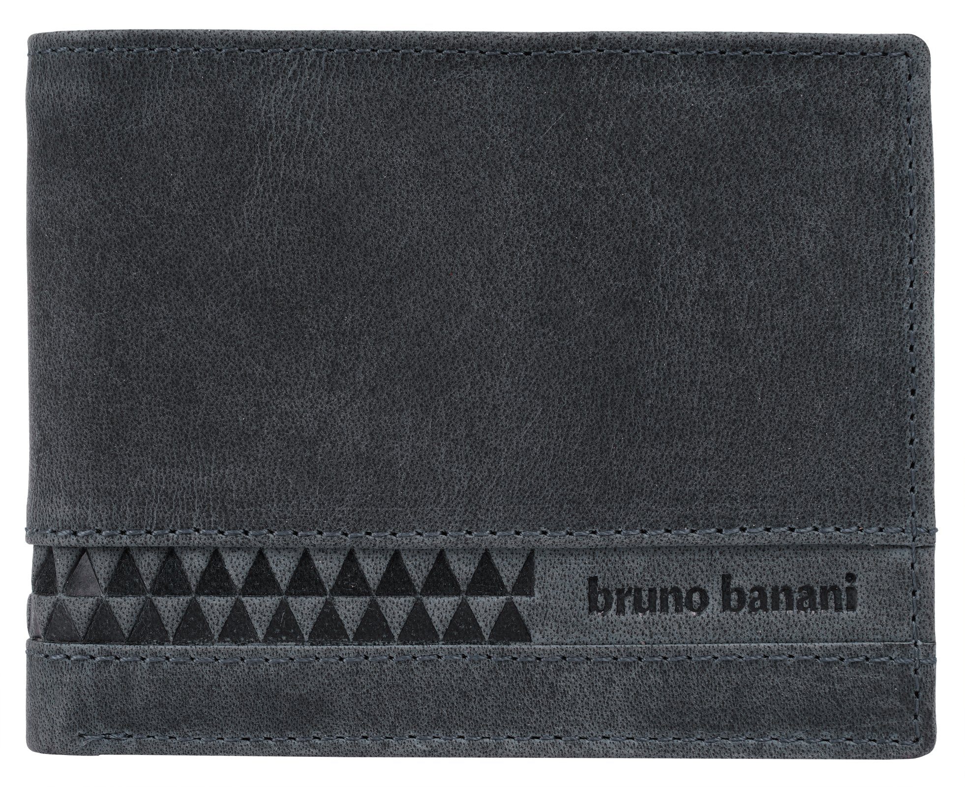 Bruno Banani Portemonnee echt leder unisex portemonnees blauw