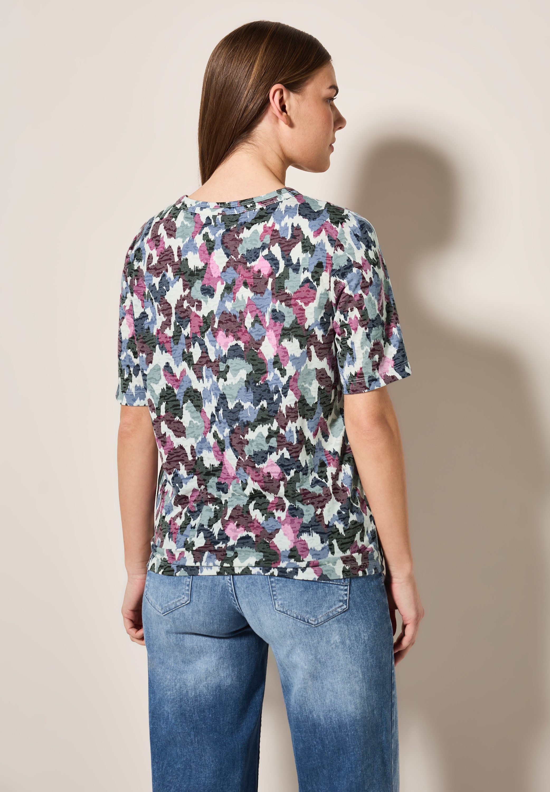 Cecil T-shirt met burn-out patroon