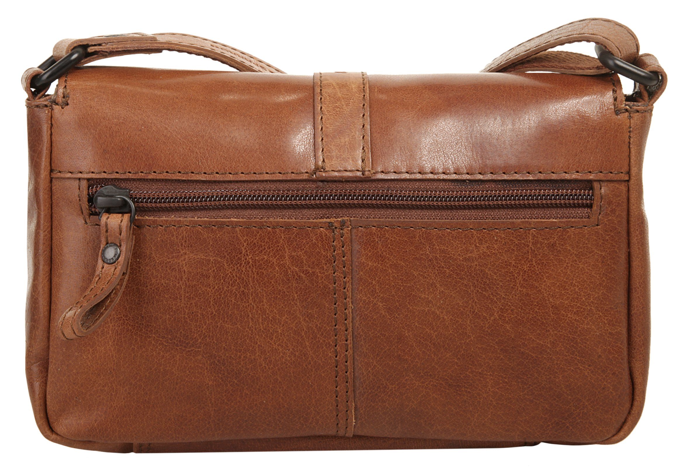 Spikes & Sparrow Schoudertas echt leer, made in italy
