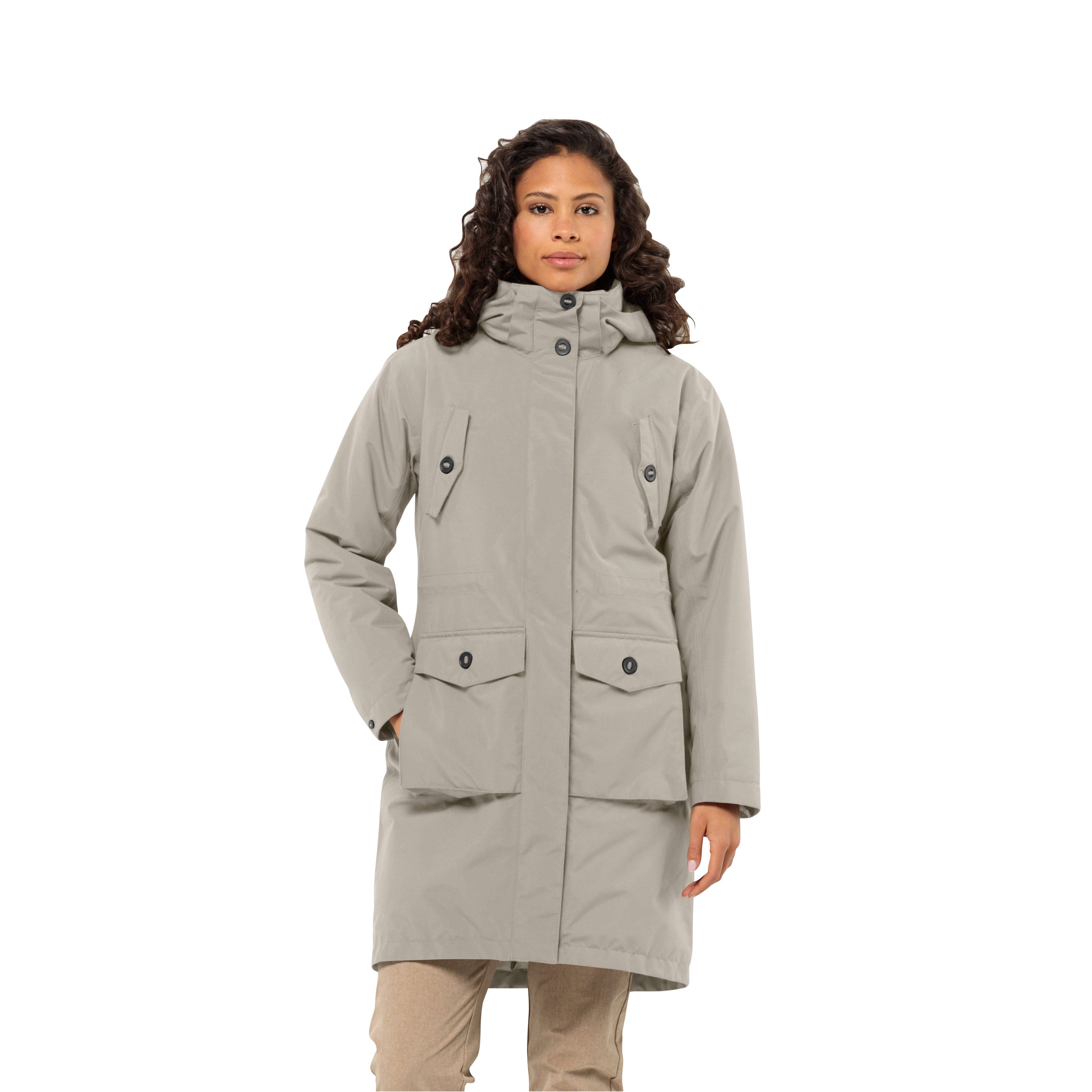 Jack Wolfskin Functionele 3-in-1-jas EISWALD 3IN1 PARKA W met sherpa fleece binnenjas en afneembare capuchon