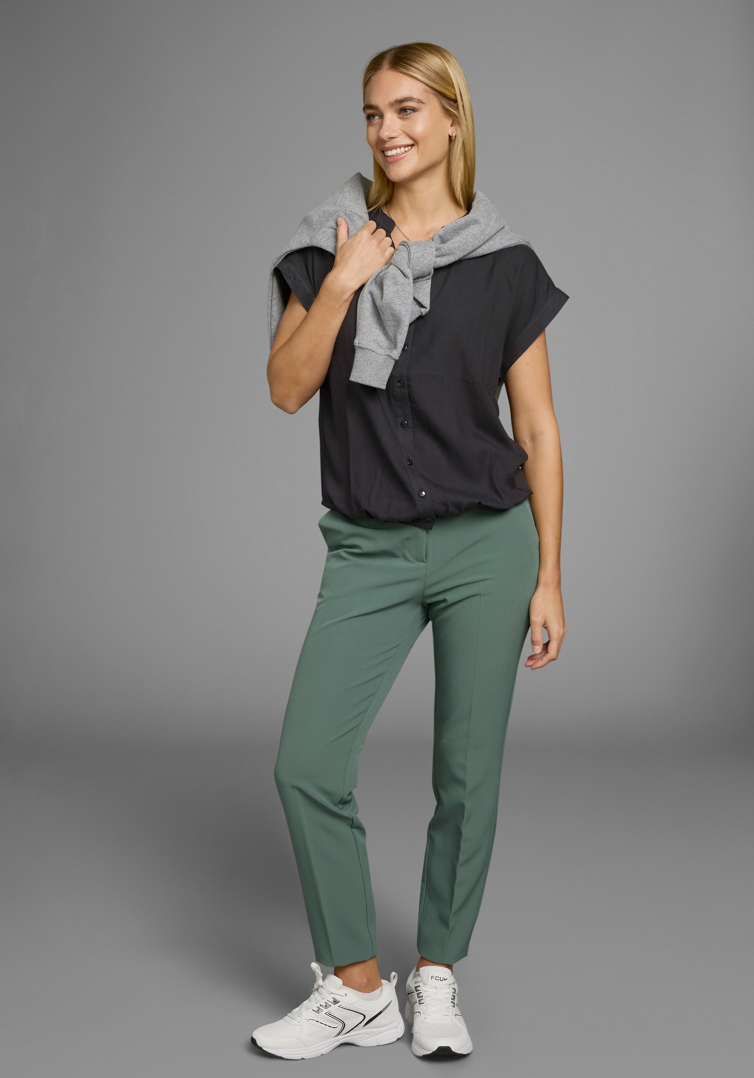 Boysen's Overhemdblouse in oversized stijl met ballonzoom