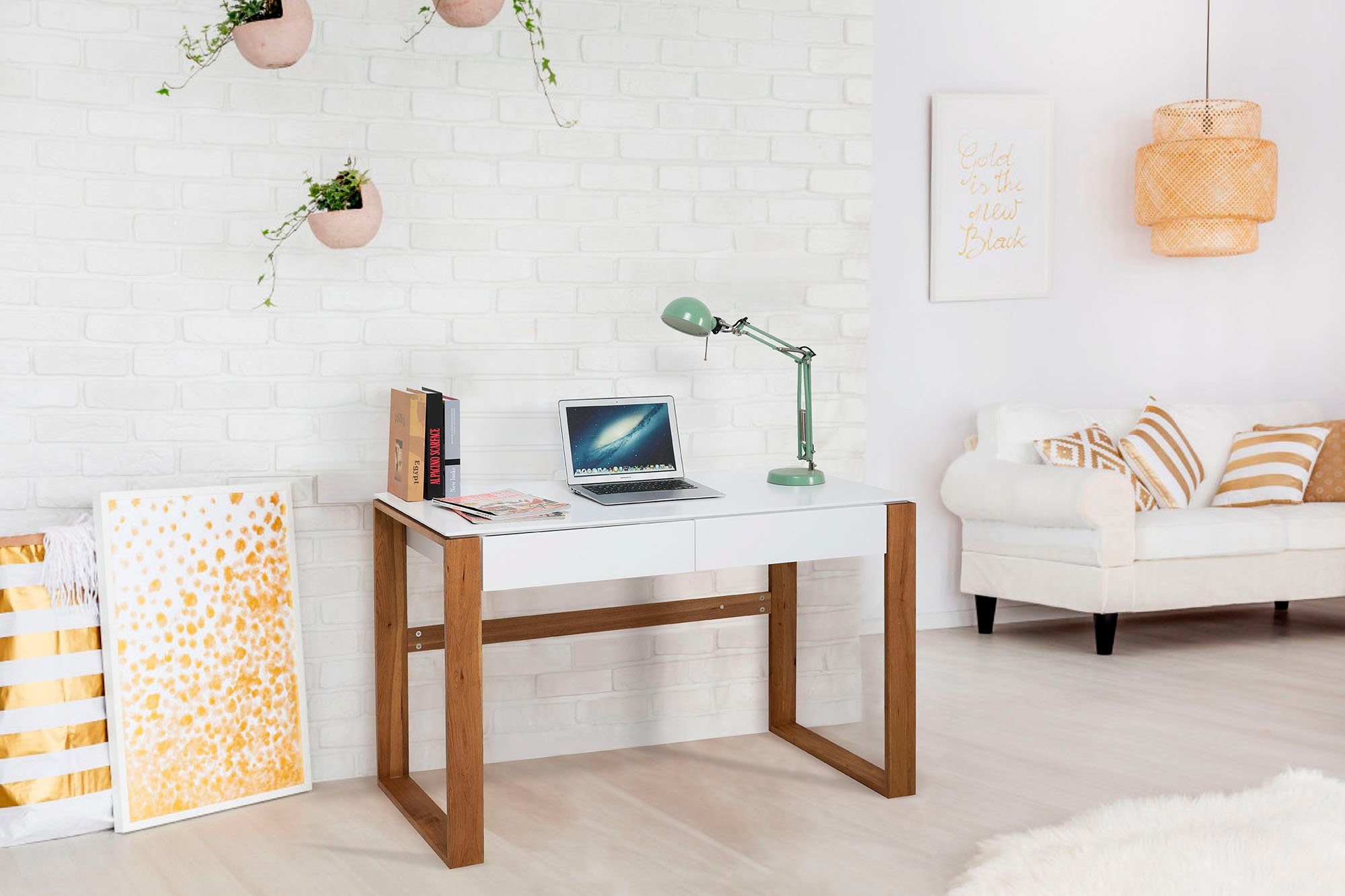 andas Bureau HERDIS met 2 laden zonder greep