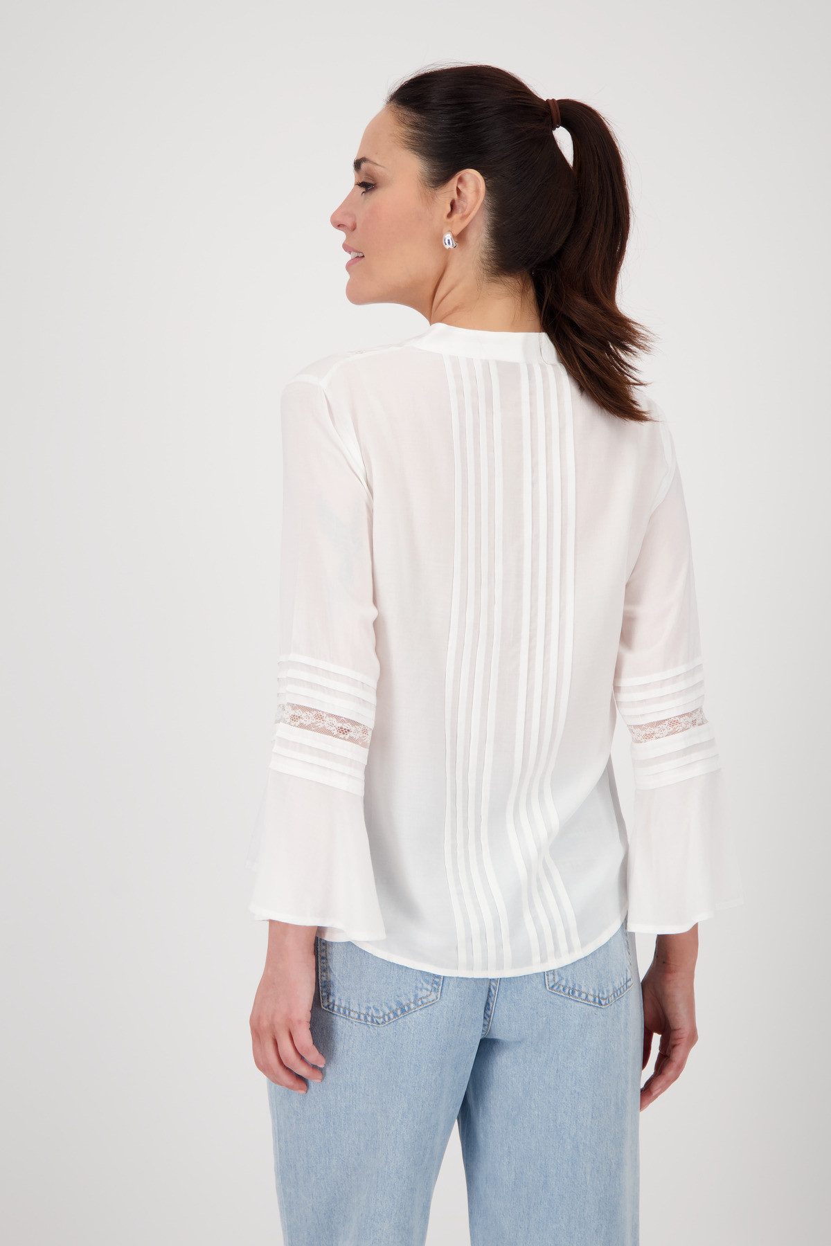Monari Kanten blouse Met V-hals