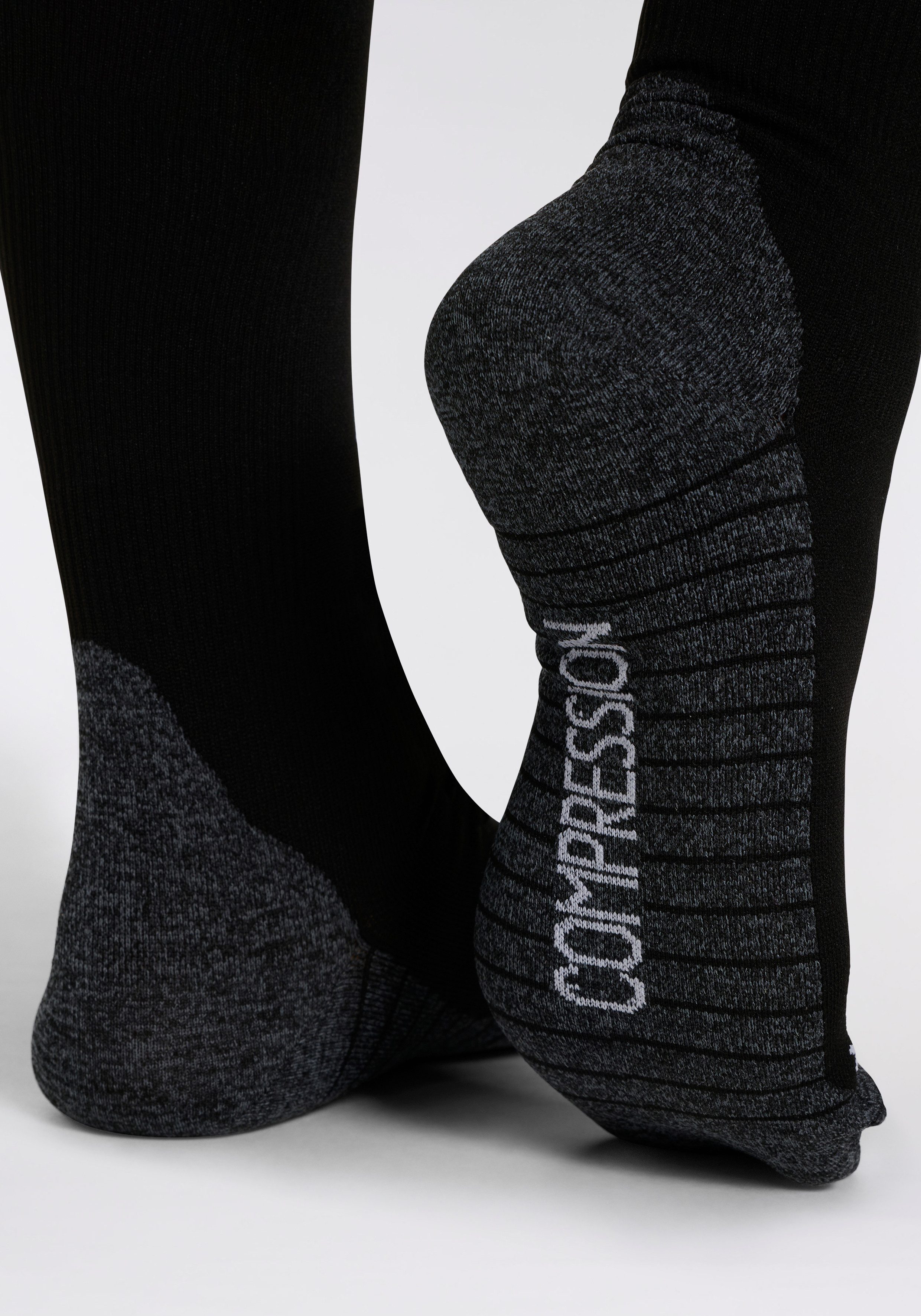 XTREME sockswear Compressiekousen Set van 2 met elastische ribstructuur (2 paar, 2)