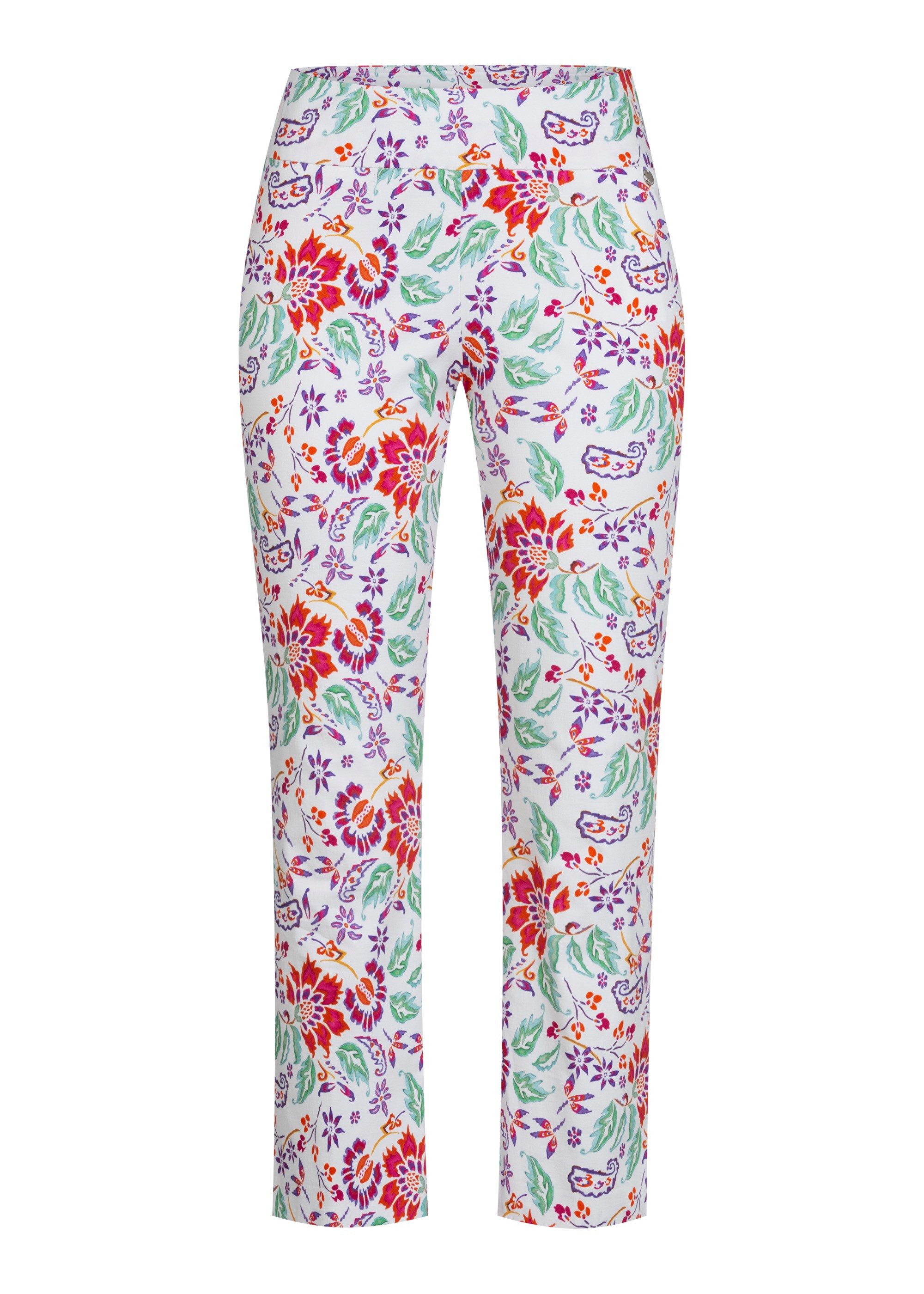 Stehmann Stoffen broek met een bloemmotief