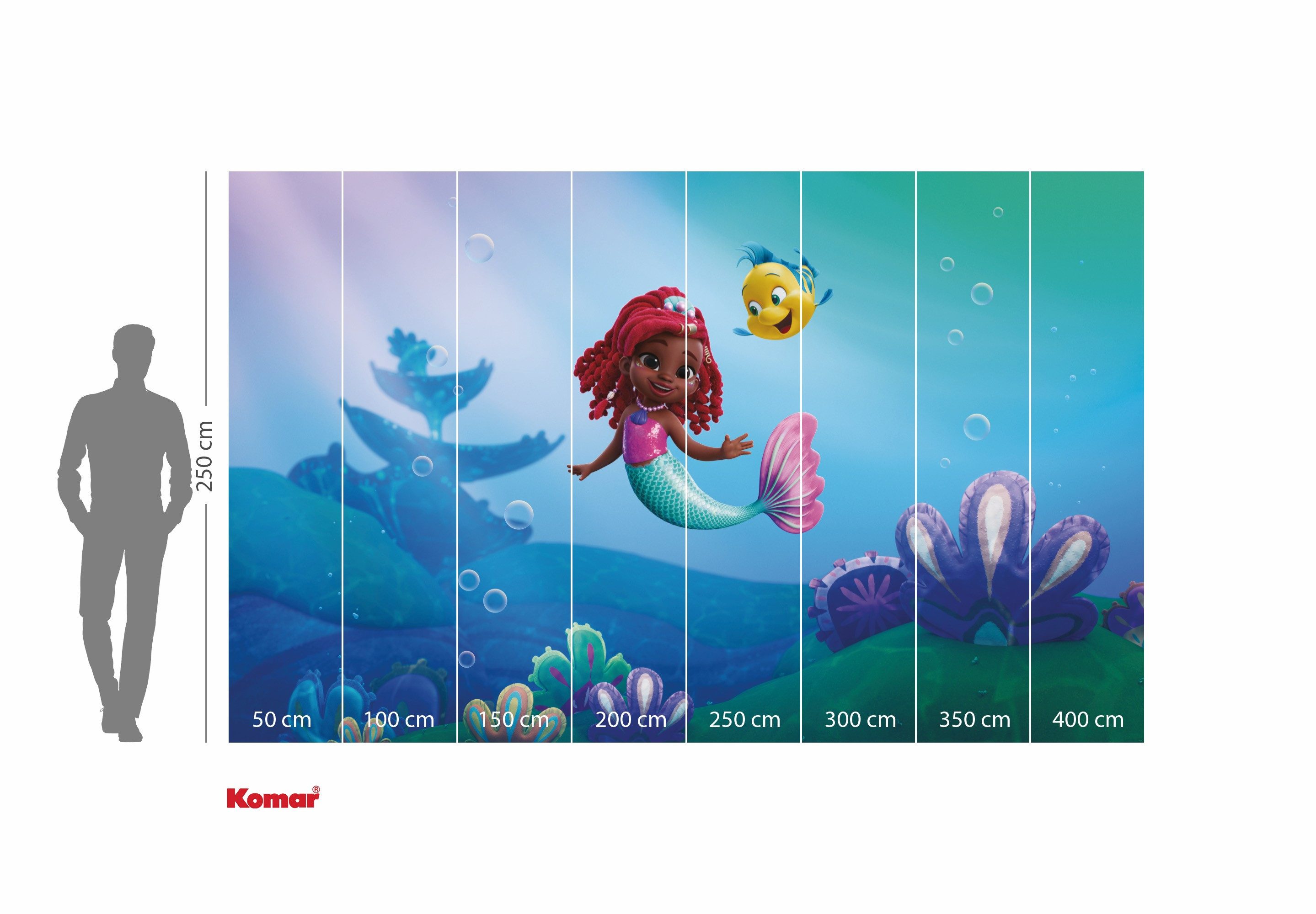 Komar Kinderbehang Disney Ariel Junior Friends (1 stuk)