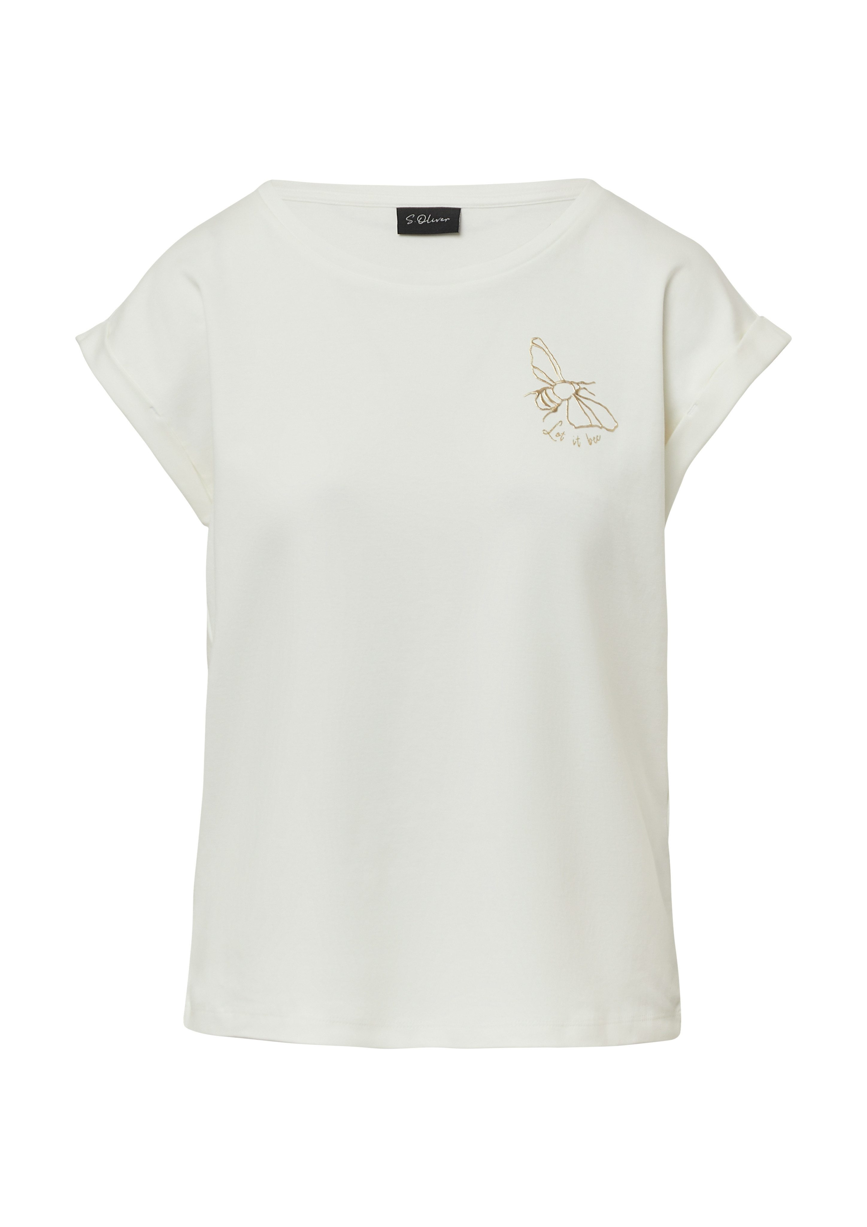 s.Oliver BLACK LABEL T-shirt met motiefprint