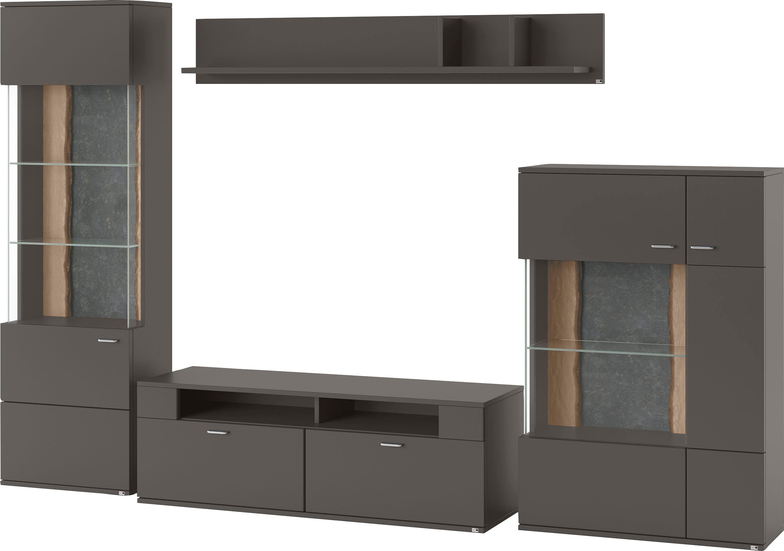 set one by Musterring Wandmeubel Tacoma Type 02, met wandboard (set, 4-delig)