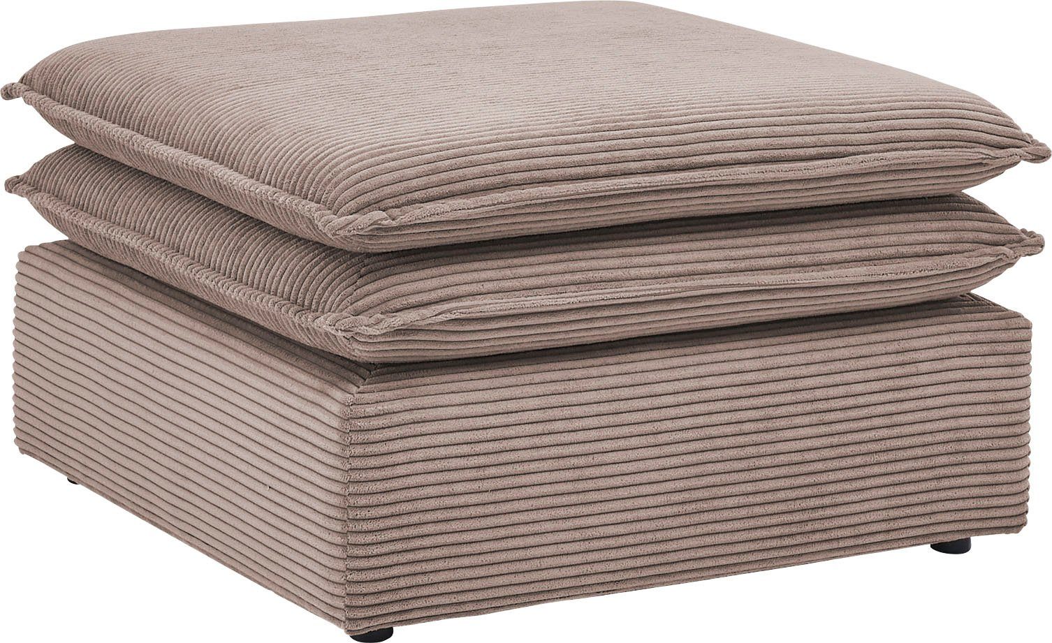 Places of Style Hocker PIAGGE Hoogwaardige cord, passend bij de fauteuil