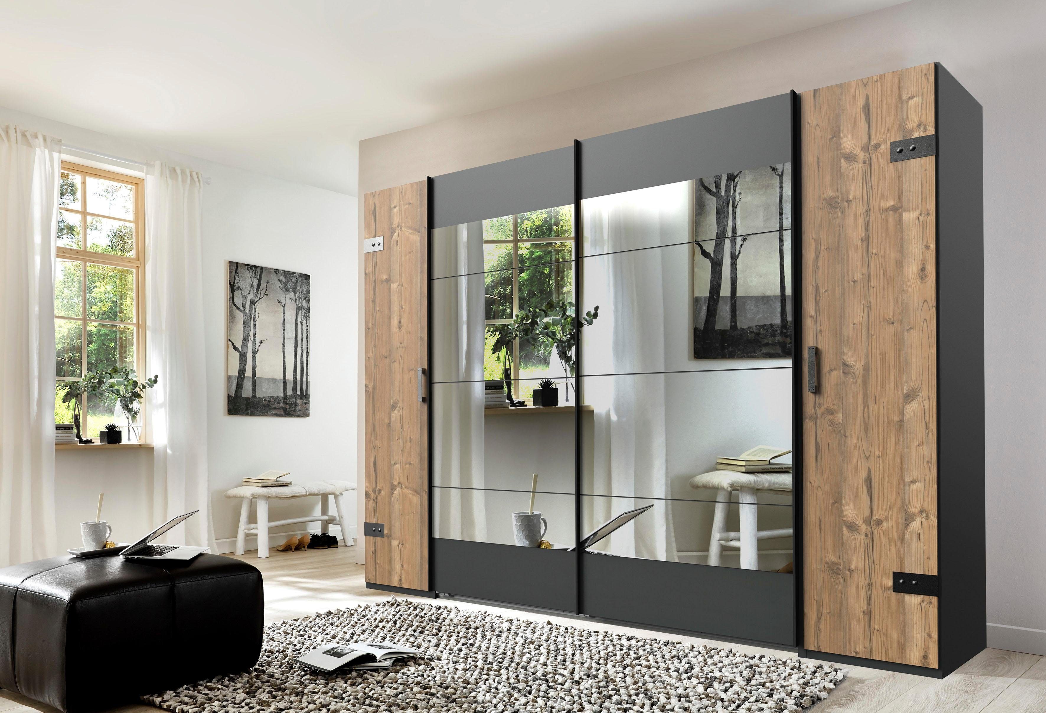 Wimex Schuifdeurkast Stockholm, slaapkamerkast met industriële look, rustieke uitstraling