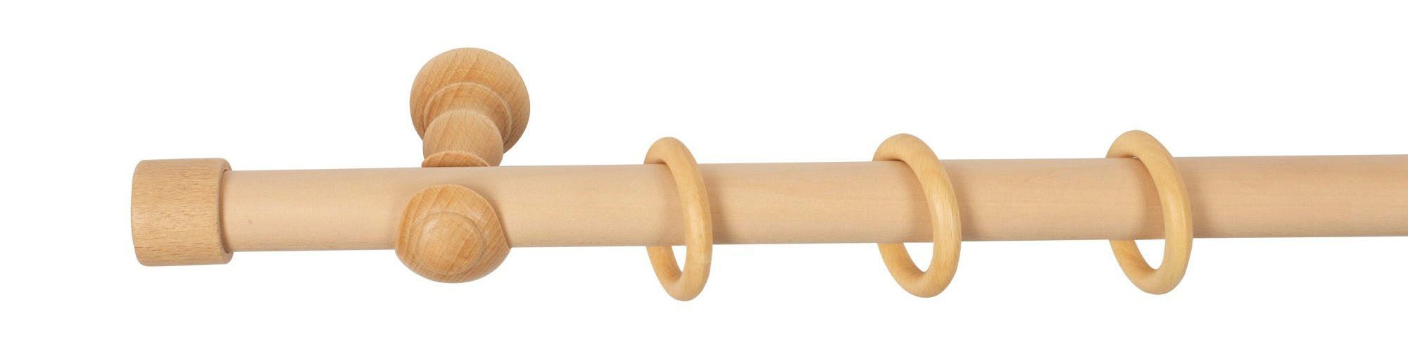 SN DECO GROUP Gordijnroede Cafiro 28 mm, hout, verschillende lengtes en kleuren, compleet set