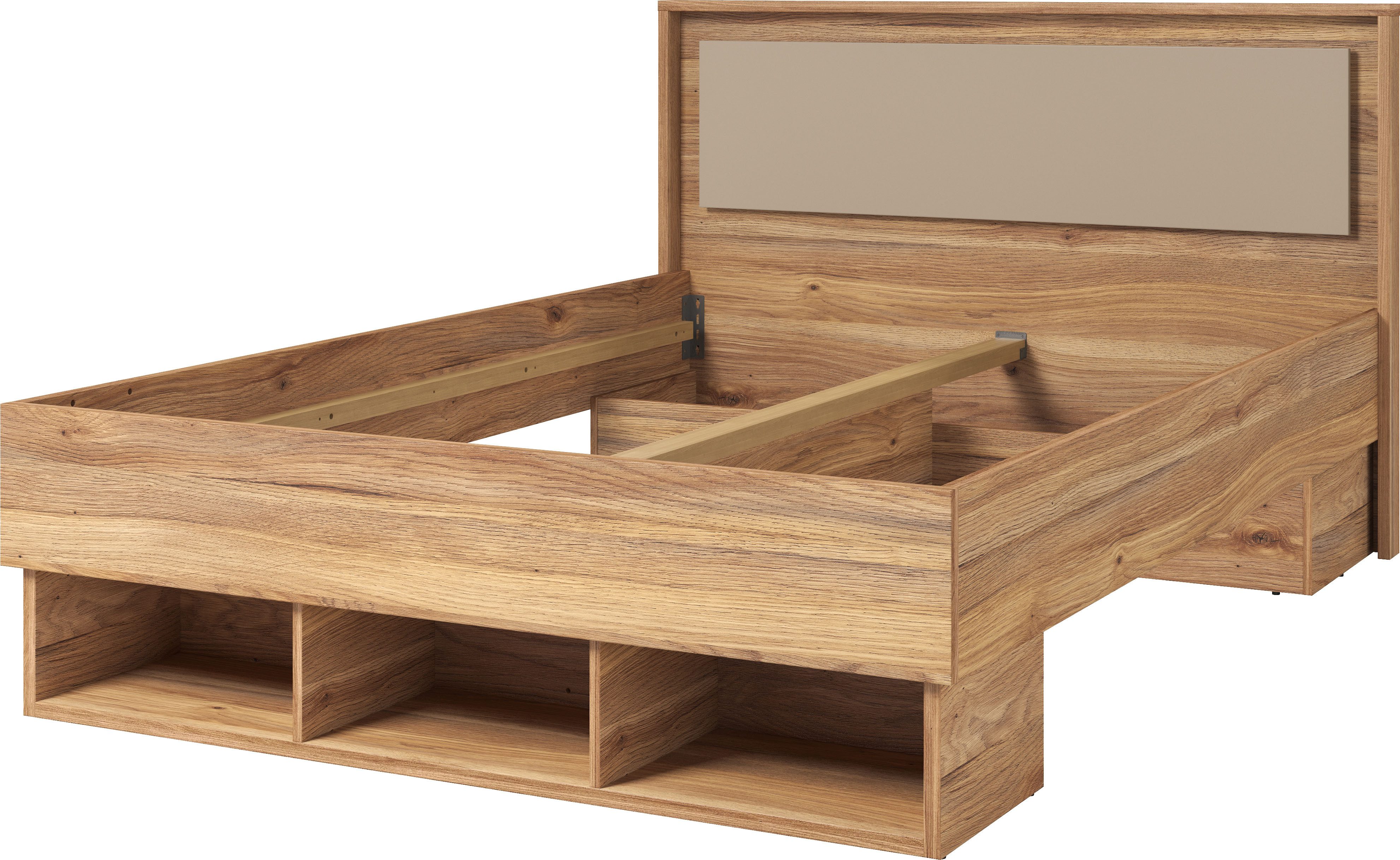 Home affaire Bedframe Wharton, 140, 160 of 180cm breedte, Made in Europe Tweepersoonsbed met open planken, FSC-gecertificeerd houtmateriaal