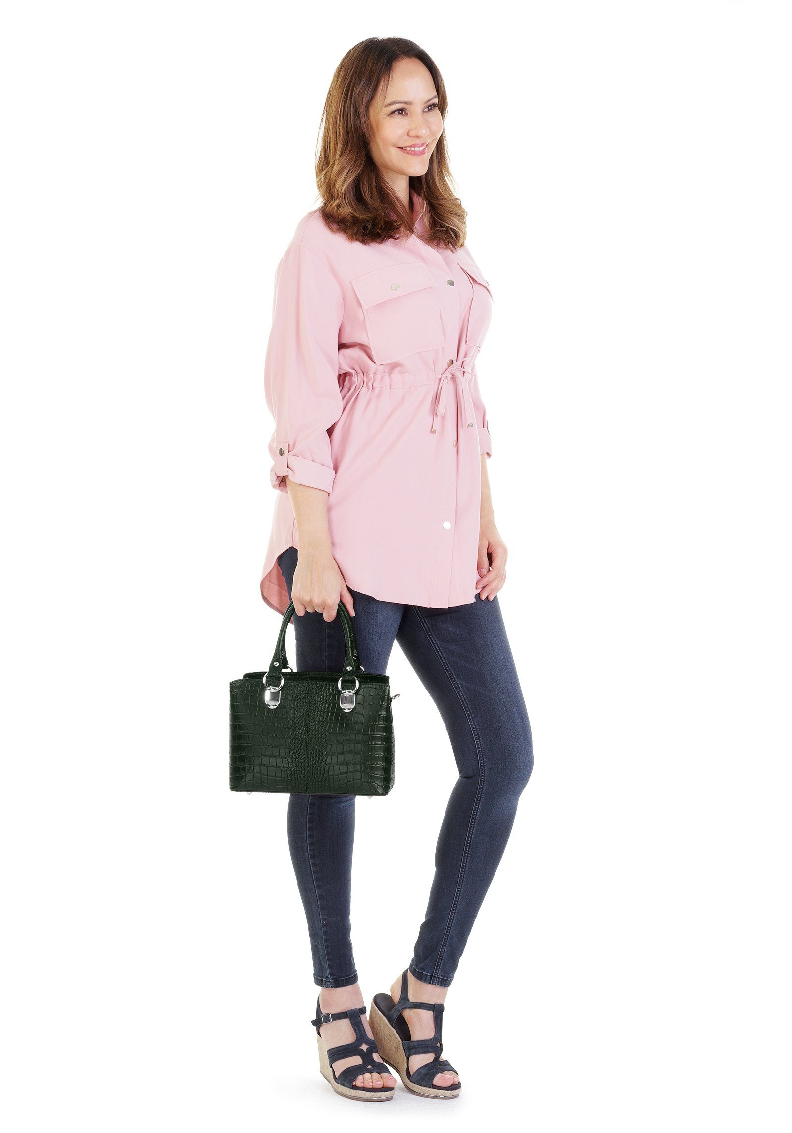 Cluty Schoudertas echt leer, made in italy