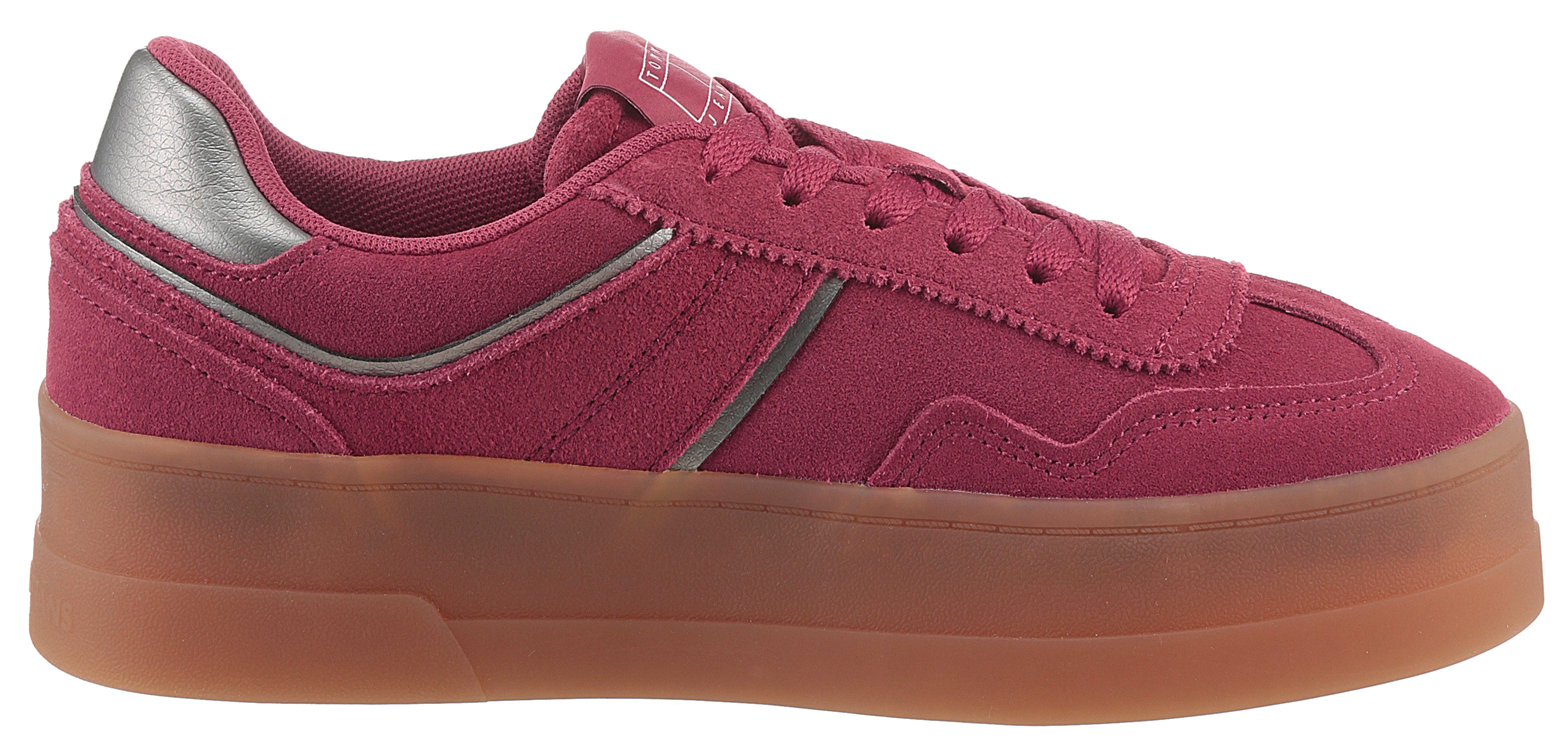TOMMY JEANS Plateausneakers THE GREENWICH FLATFORM ELEVATED veterschoenen, vrijetijdsschoen, lage schoen met logo-applicatie