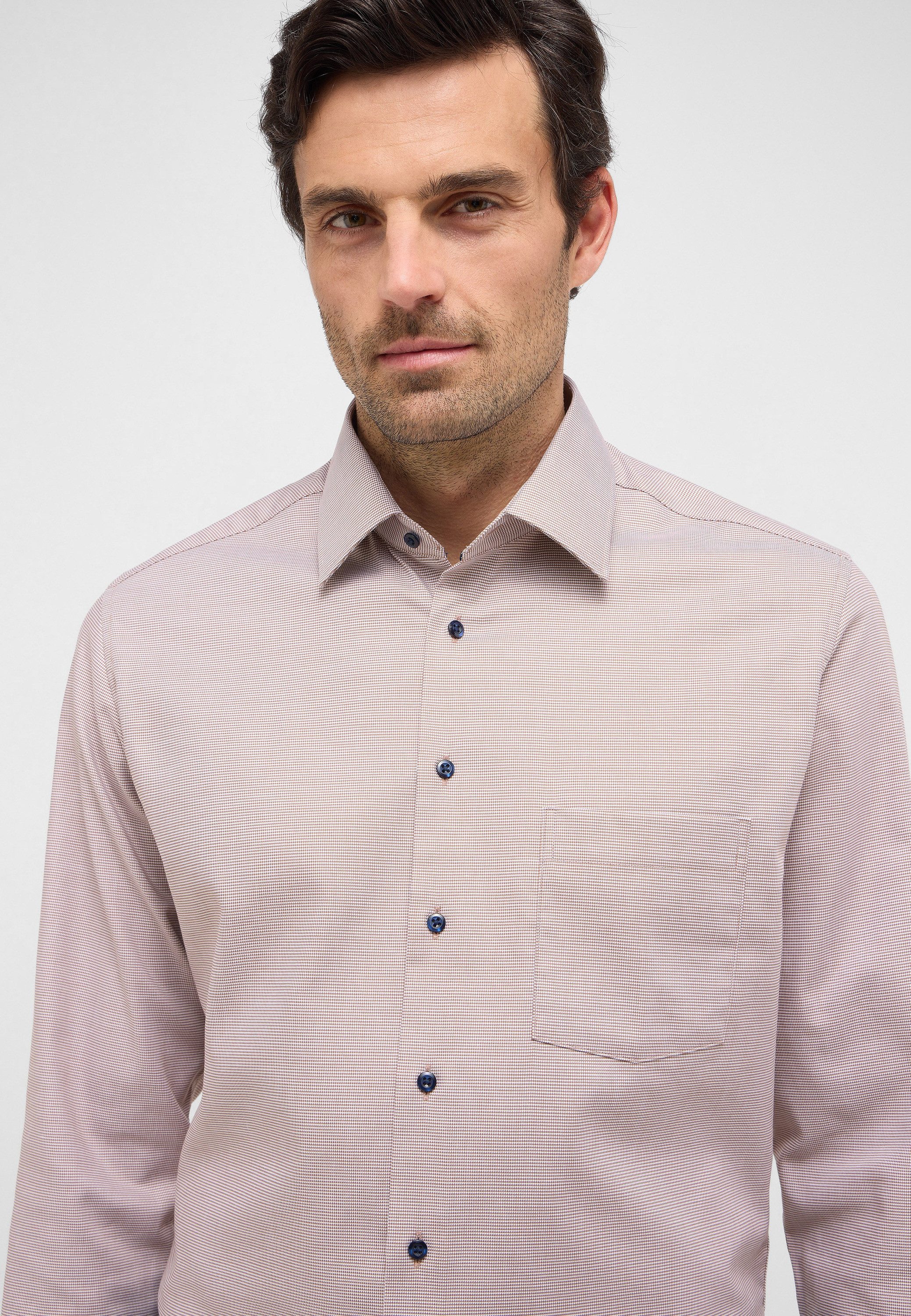 Eterna Overhemd met lange mouwen MODERN FIT NON IRON (strijkvrij)