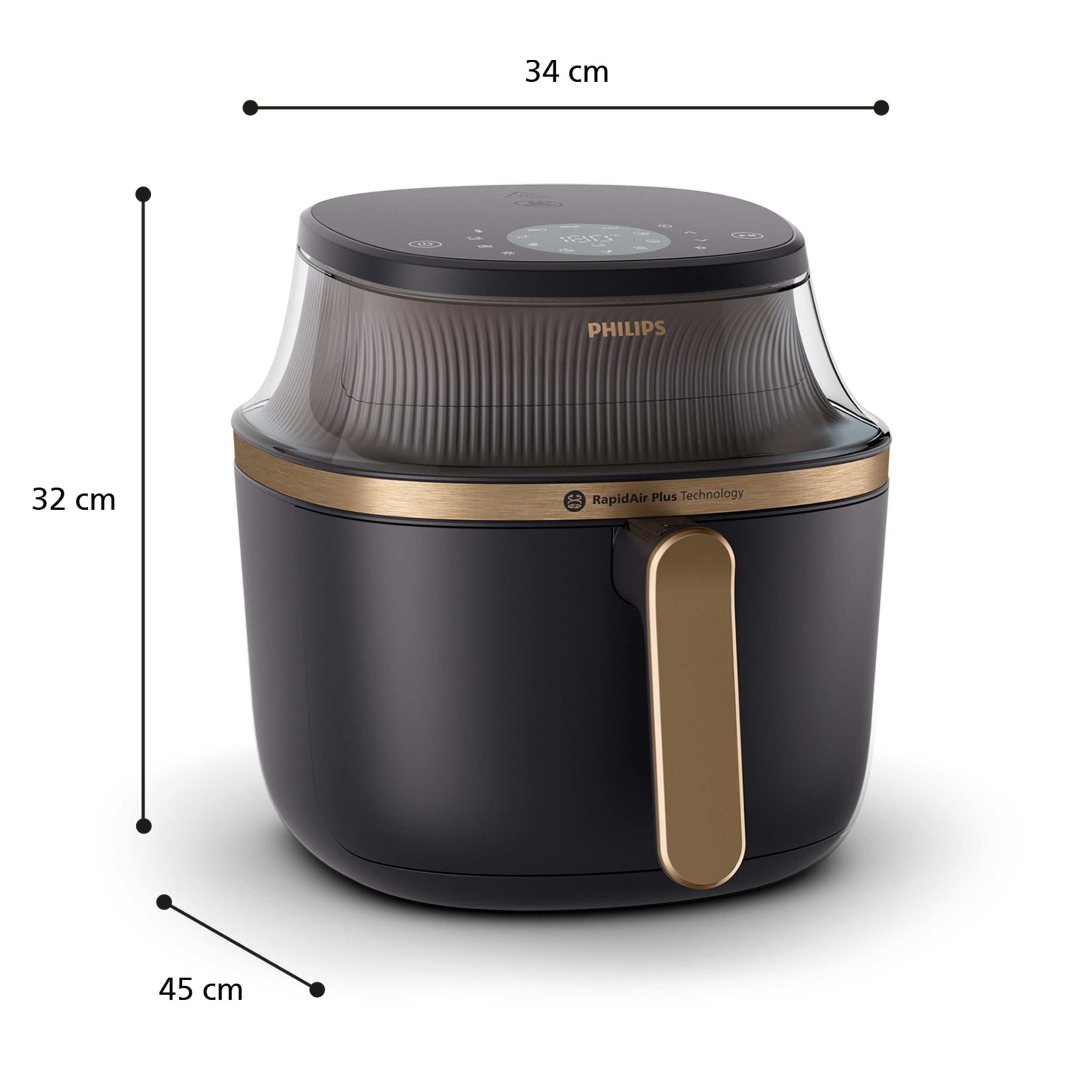 Philips Airfryer 3000 NA342/00, mit 7.2L, Sichtfenster