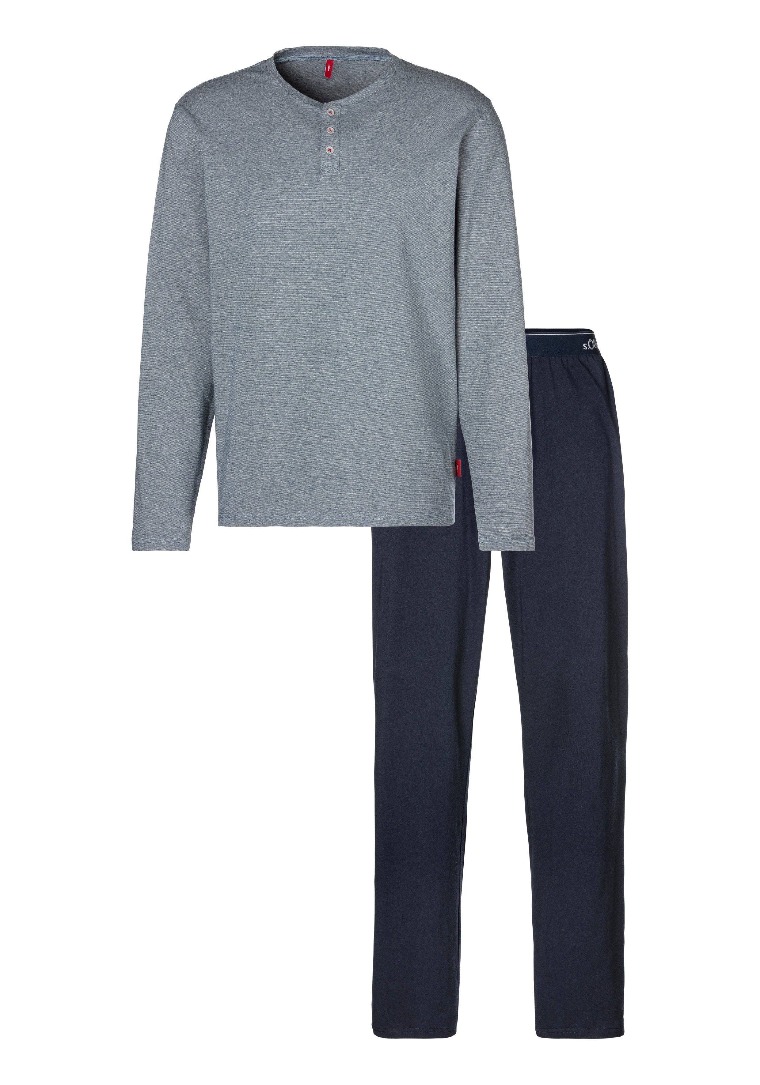 s.Oliver RED LABEL Beachwear Pyjama Pyjama met knopenrij (2-delig, 1 stuk)