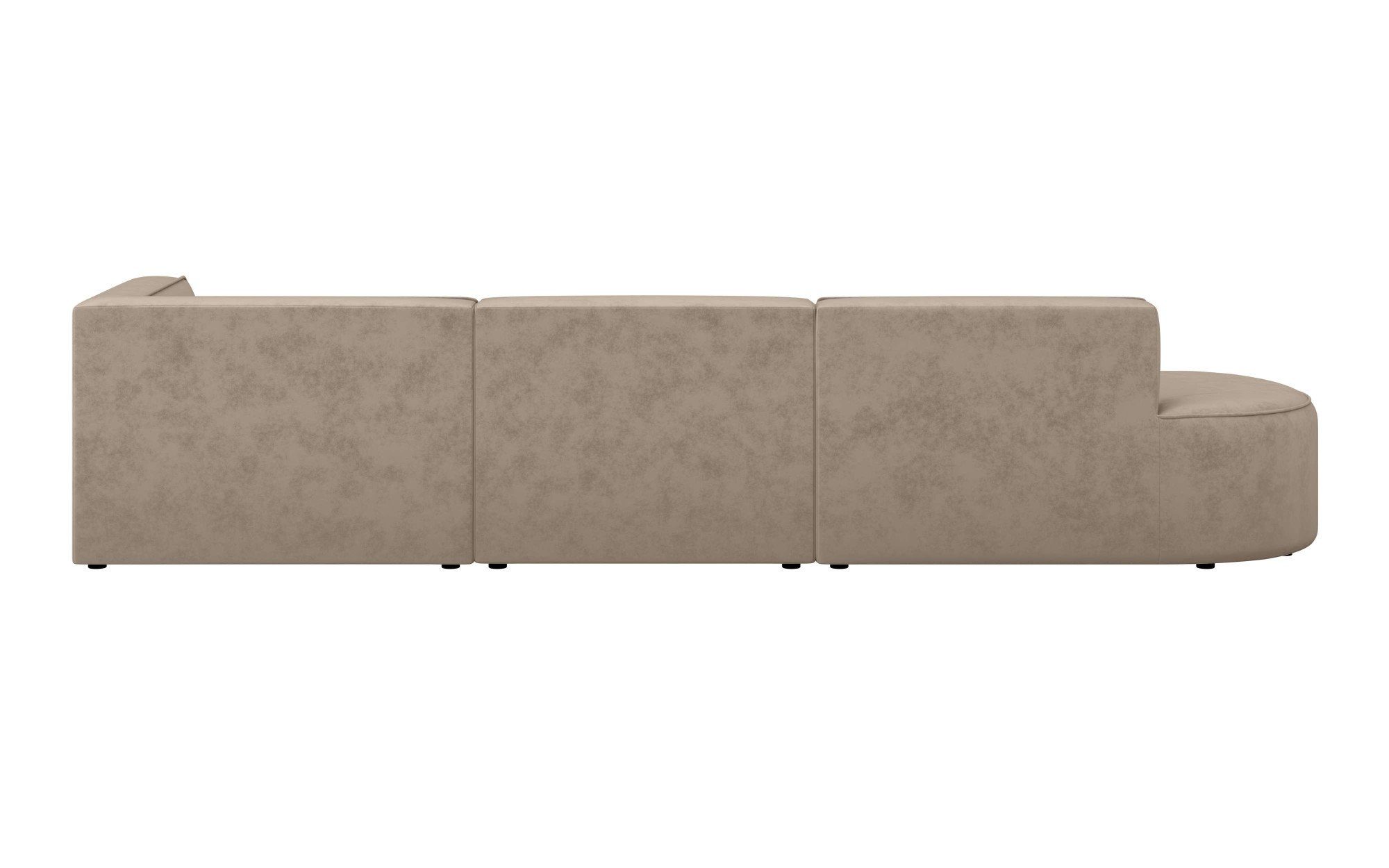andas Hoekbank EIVIND designerbank met ottomane rechts/links, B/D/H: 343/159/72 cm