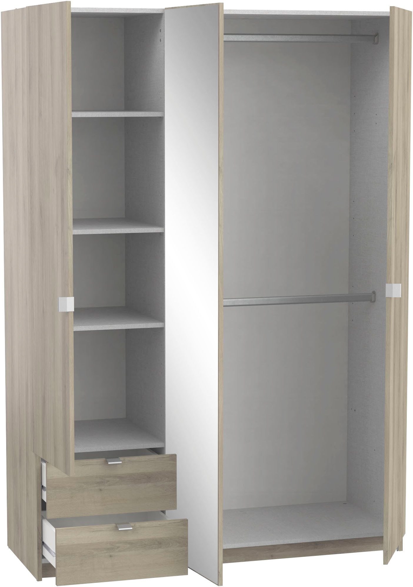 Demeyere GROUP Kledingkast Mellie, met spiegel en 2 lades, 3 planken, 2 kledingstangen