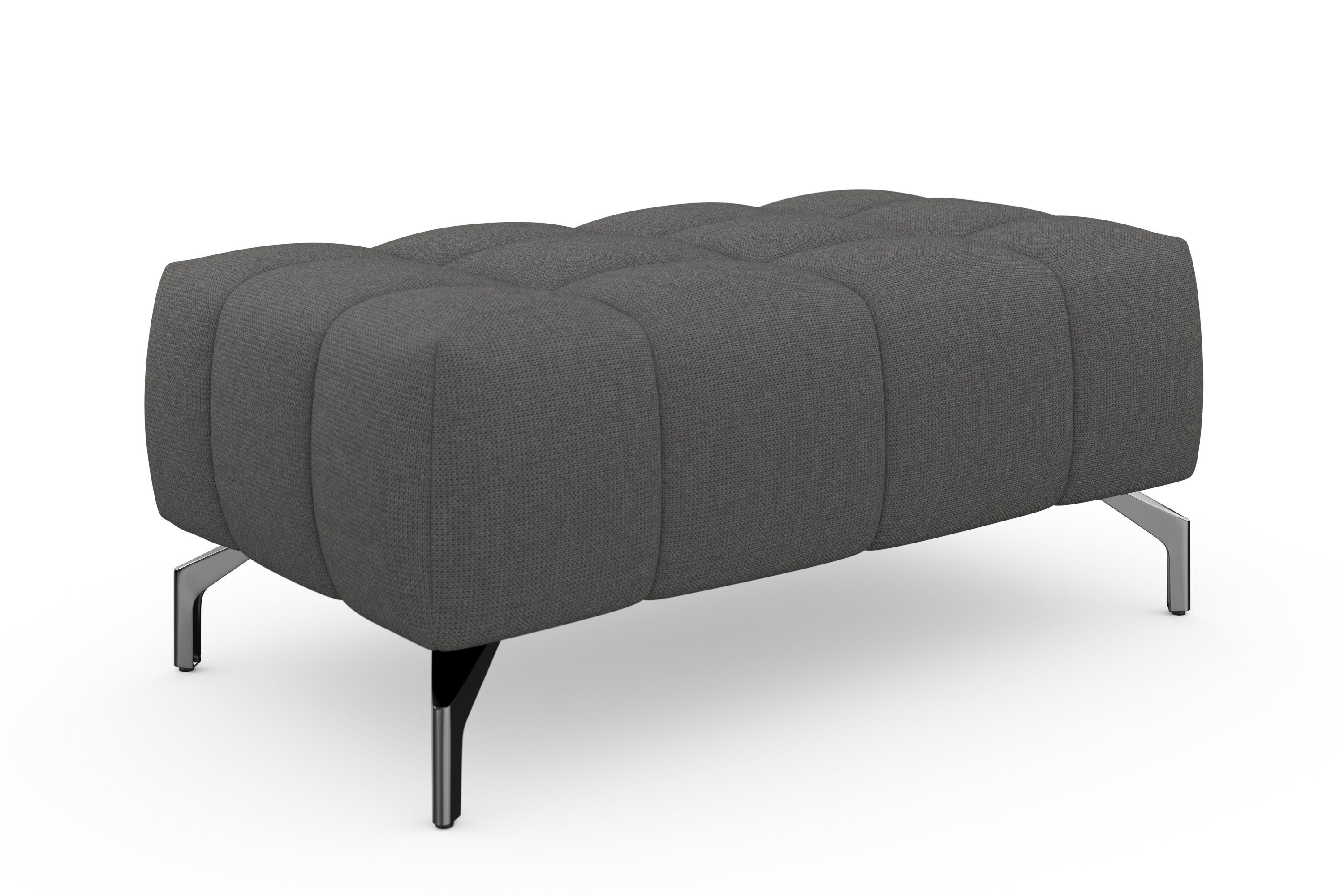 sit&more Hocker Blauw met zwarte poten