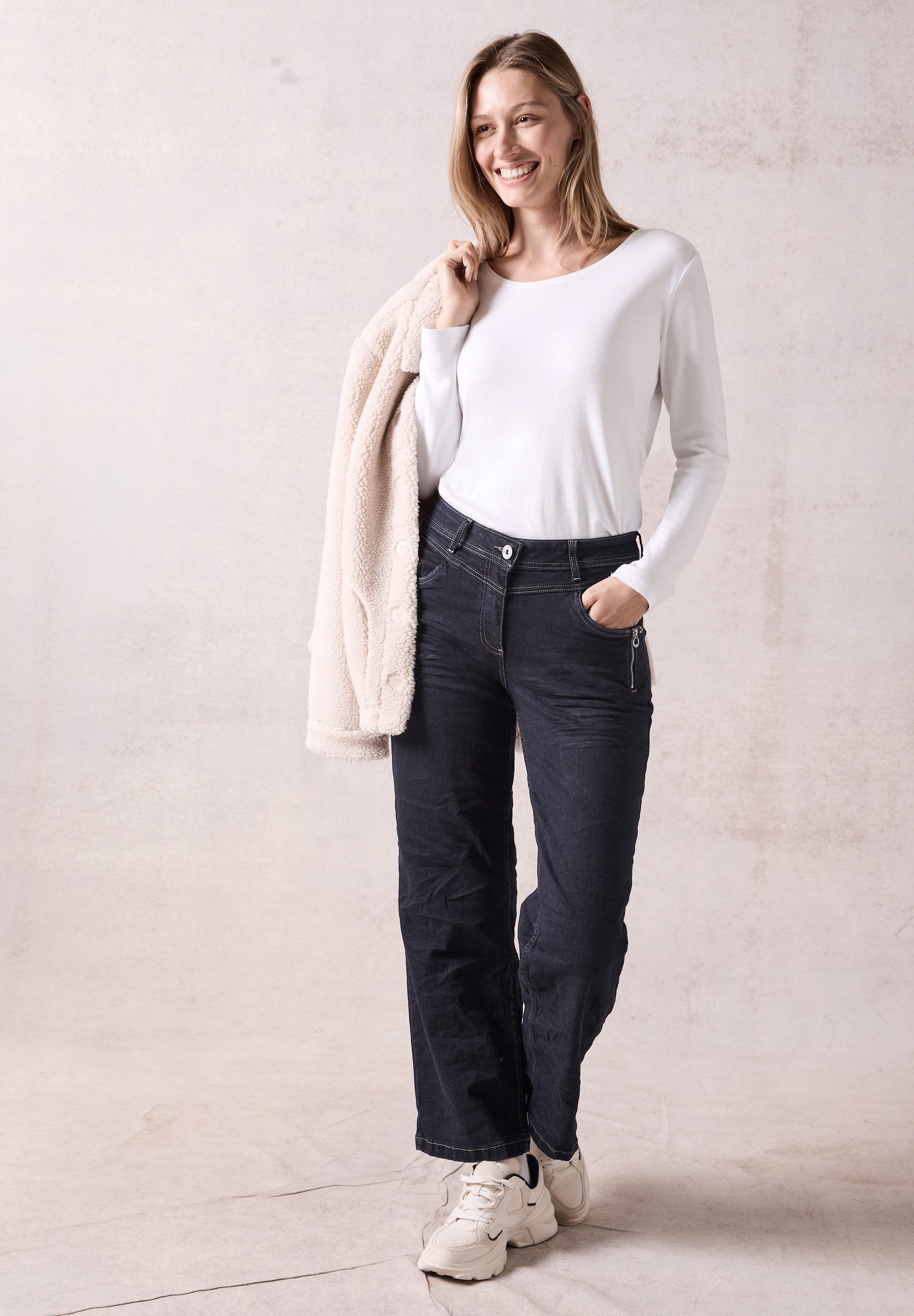 Cecil Loose fit jeans Style Neele in five-pocketsstijl