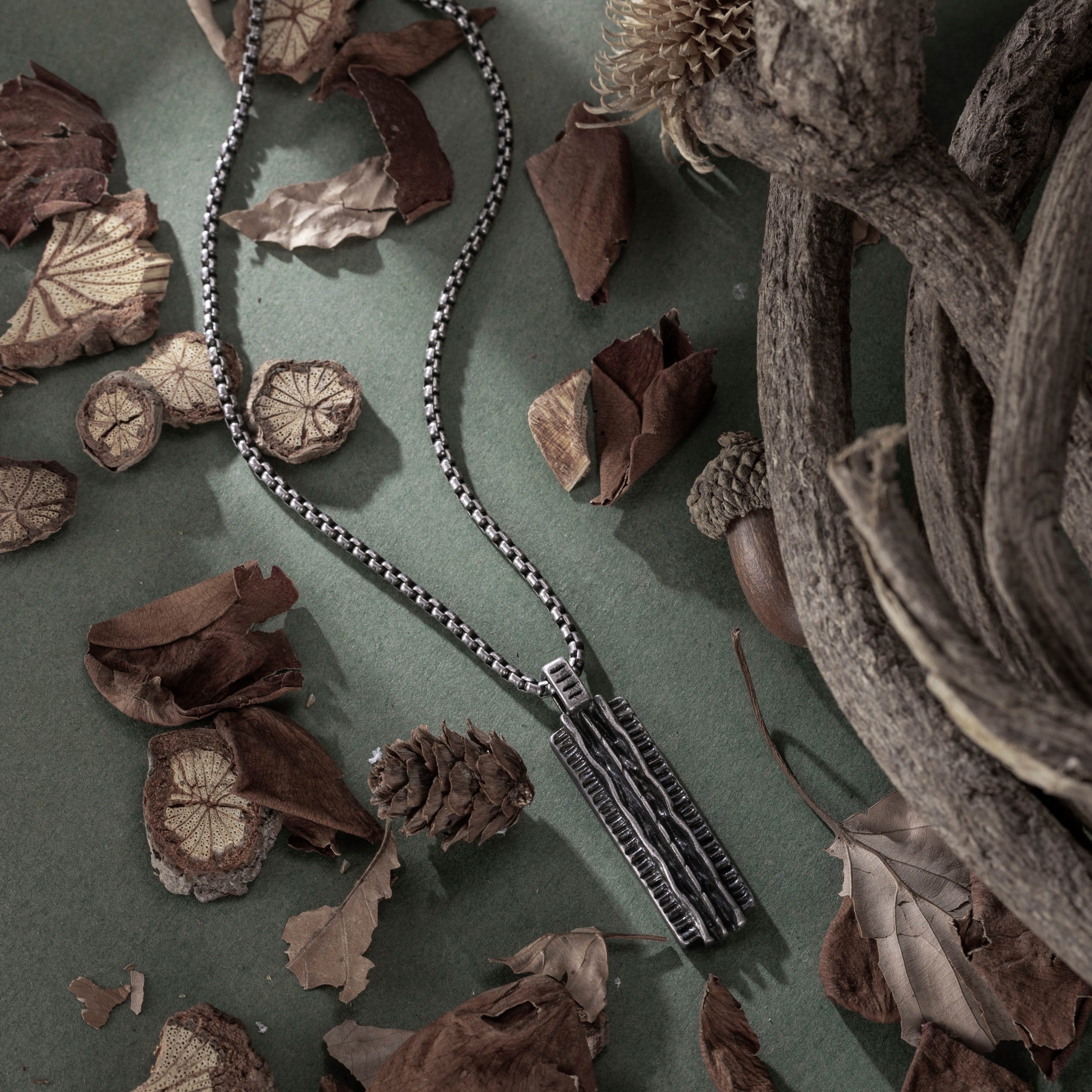 Firetti Ketting met hanger Sieraden cadeau roestvrijstalen halssieraden halsketting venezianerkette hout