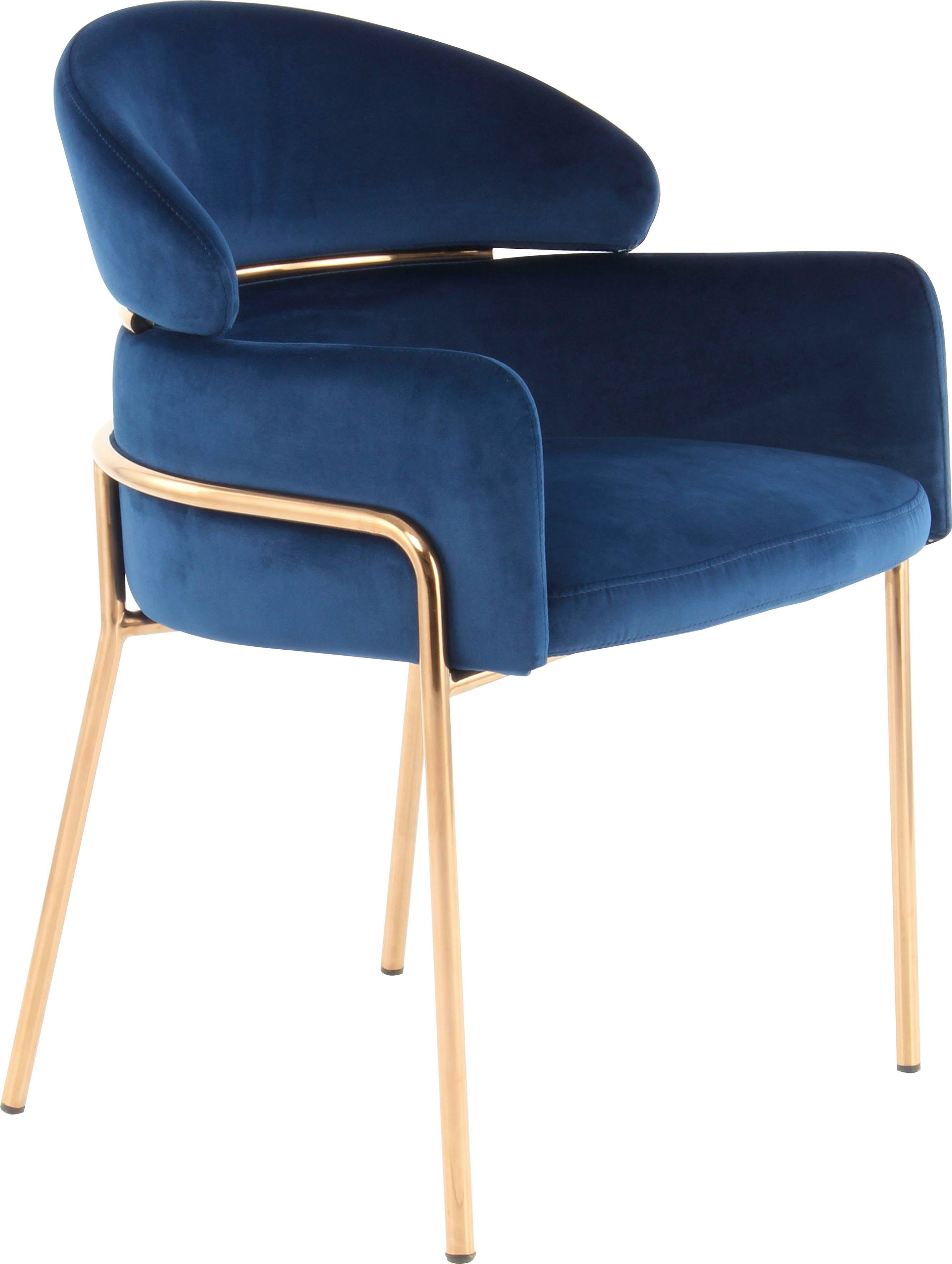 Kayoom Stoel Corey 125, comfortabele stoel, trendy retro-look fluweelzachte bekleding, onderhoudsvriendelijk, zeer gezellig, trendy retro-look (1