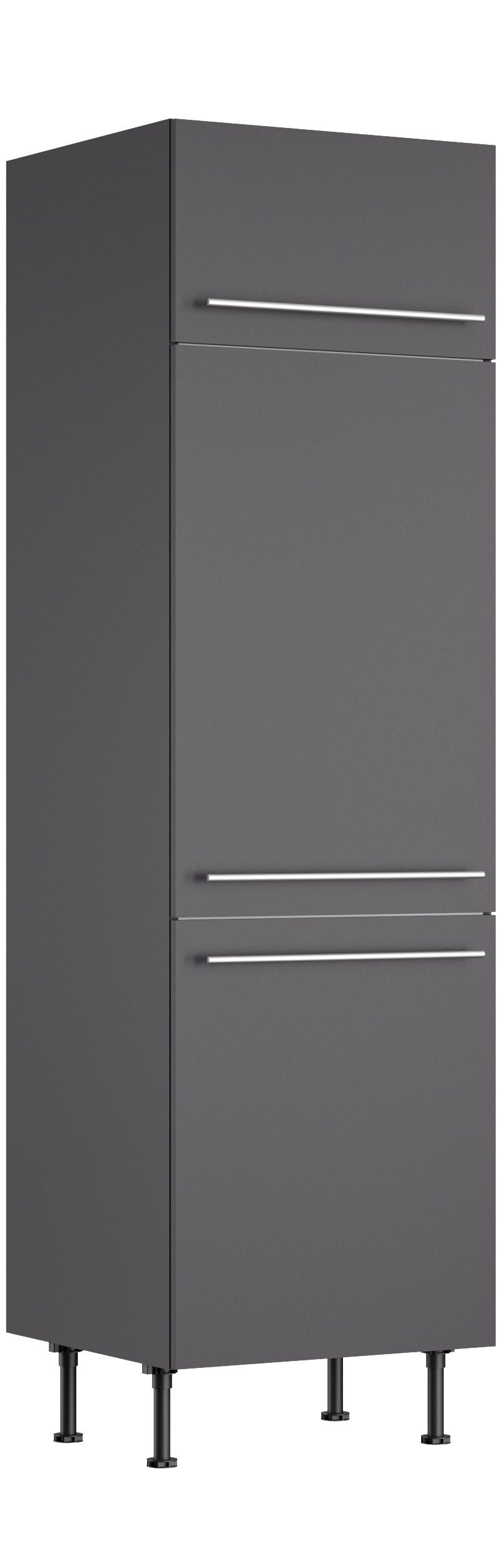 OPTIFIT Koelkastombouw Bern2 Breedte 60 cm, hoogte 211,8 cm, 1 klep, 2 deuren, 1 legplank ombouwkasten grijs