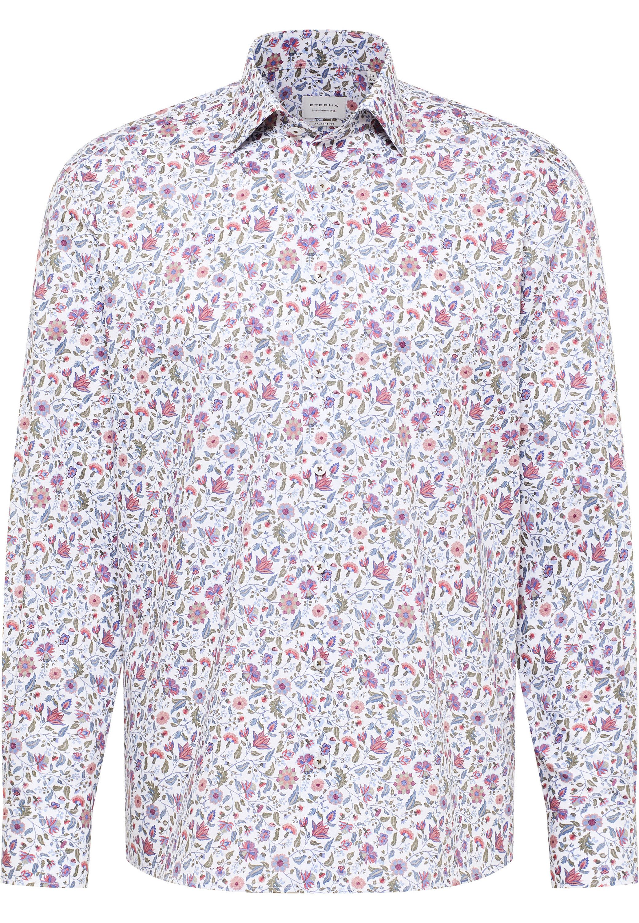 Eterna Overhemd met lange mouwen Comfort fit NON IRON (strijkvrij)