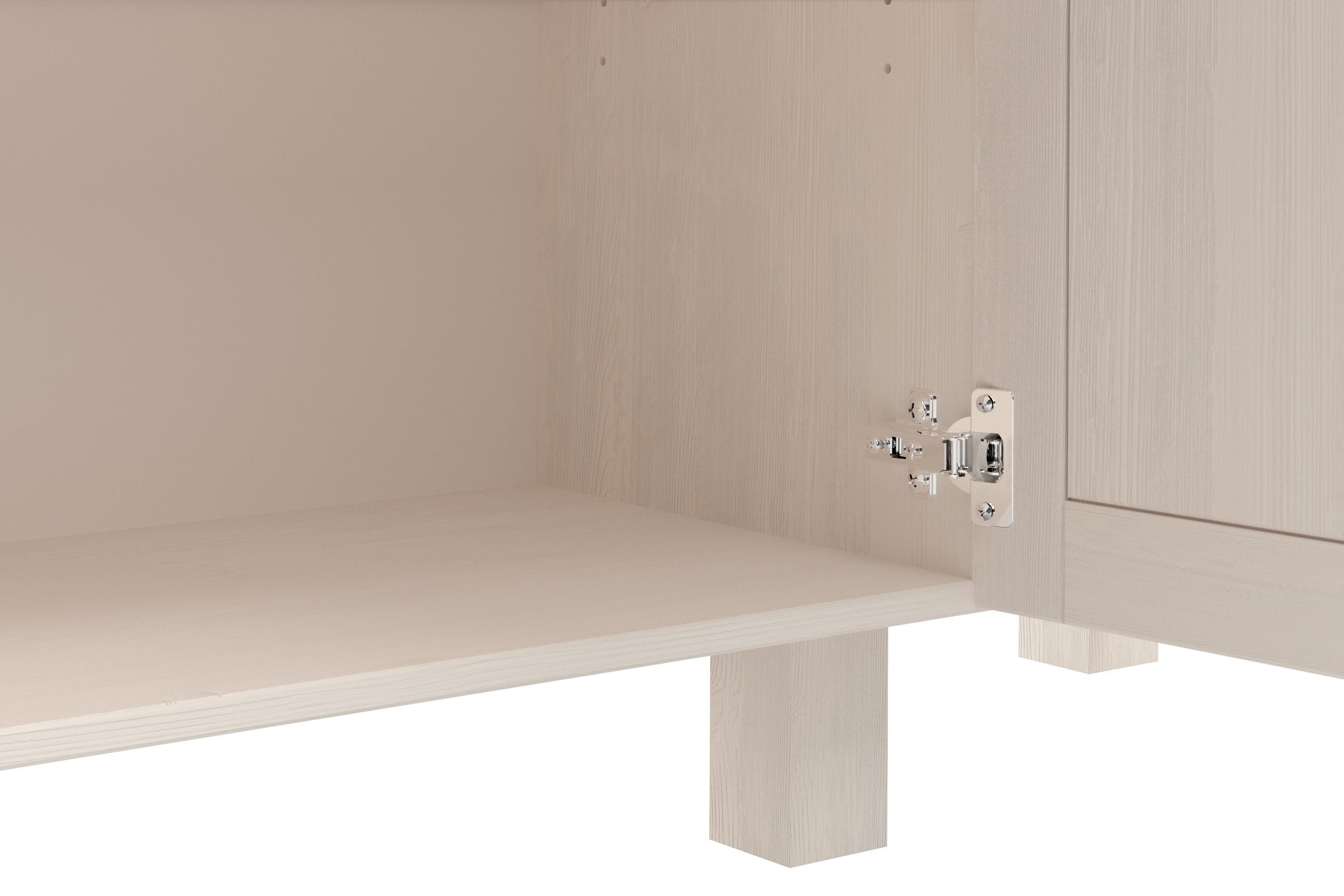 Home affaire Sidetable Alby2 Met 3 deuren, 3 lades en metalen grepen, breedte 125 cm