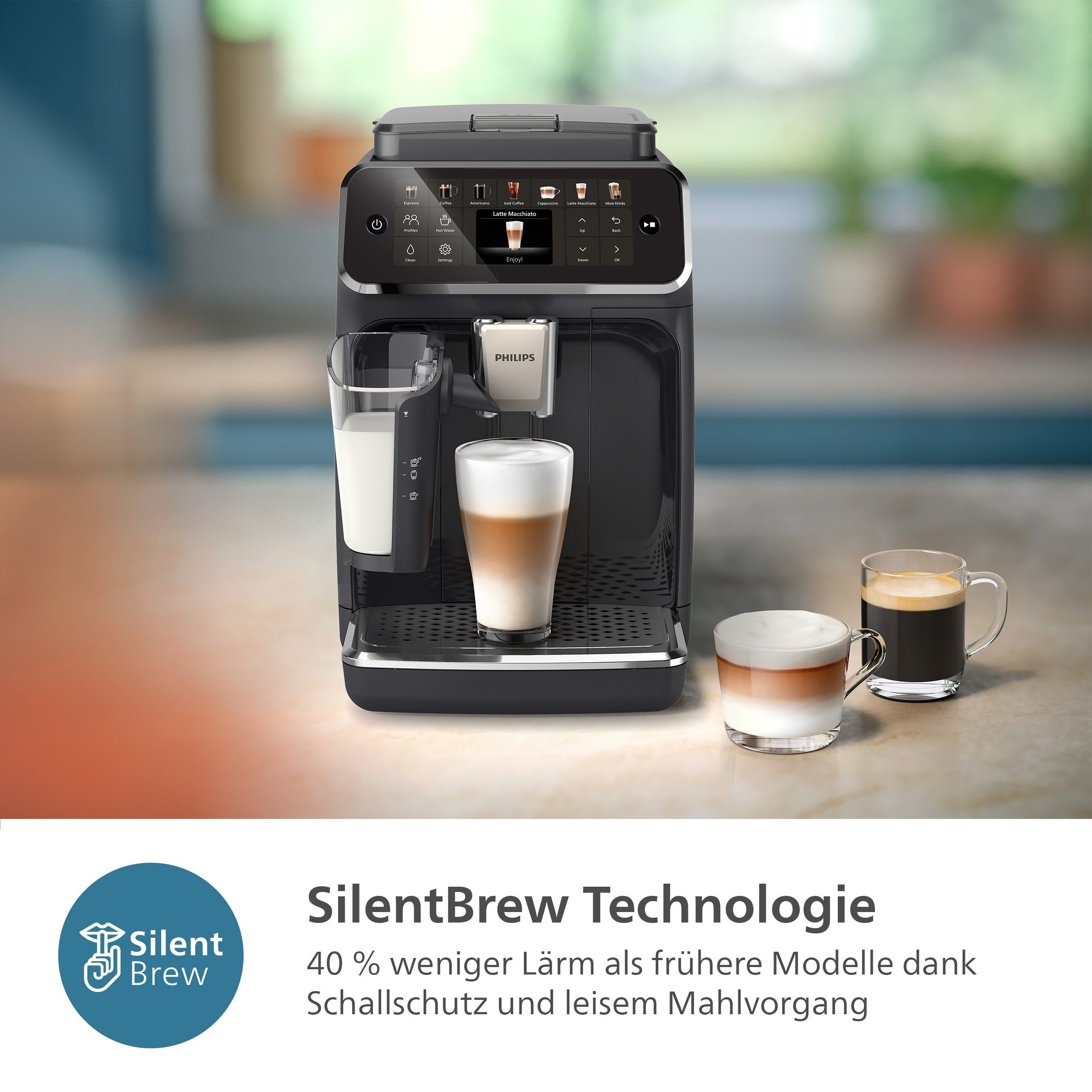 Philips Volautomatisch koffiezetapparaat EP4441/50 4400 Series, 12 koffiespecialiteiten (heet of ijskoud)