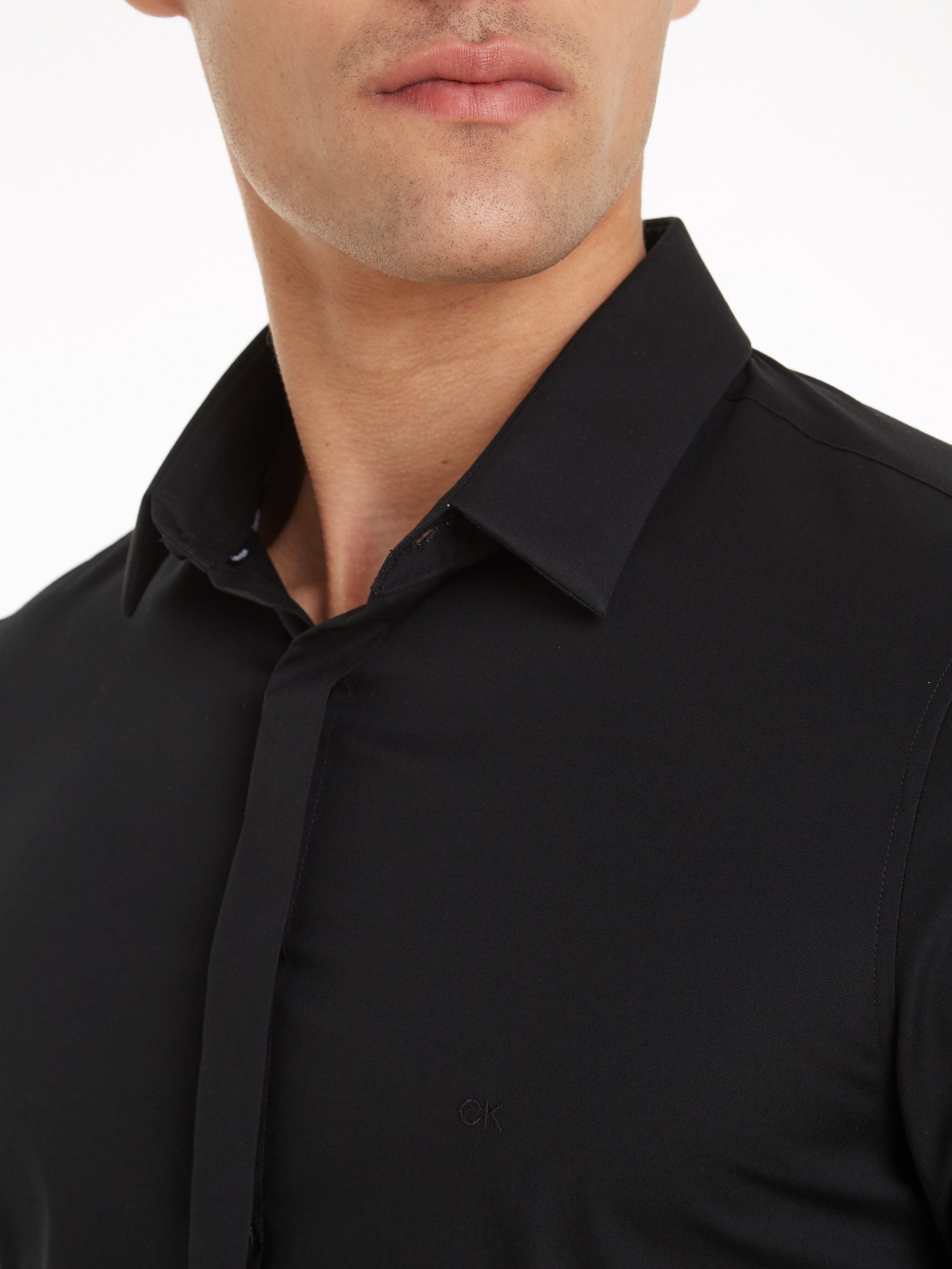 Calvin Klein Overhemd met lange mouwen POPLIN HP EXTRA SLIM SHIRT