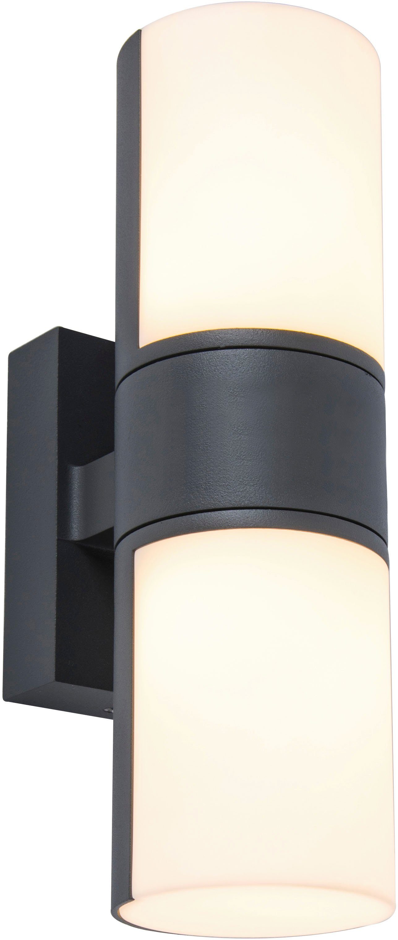 LUTEC Ledwandlamp voor buiten CYRA draaibaar (1 stuk) tuinlampen grijs