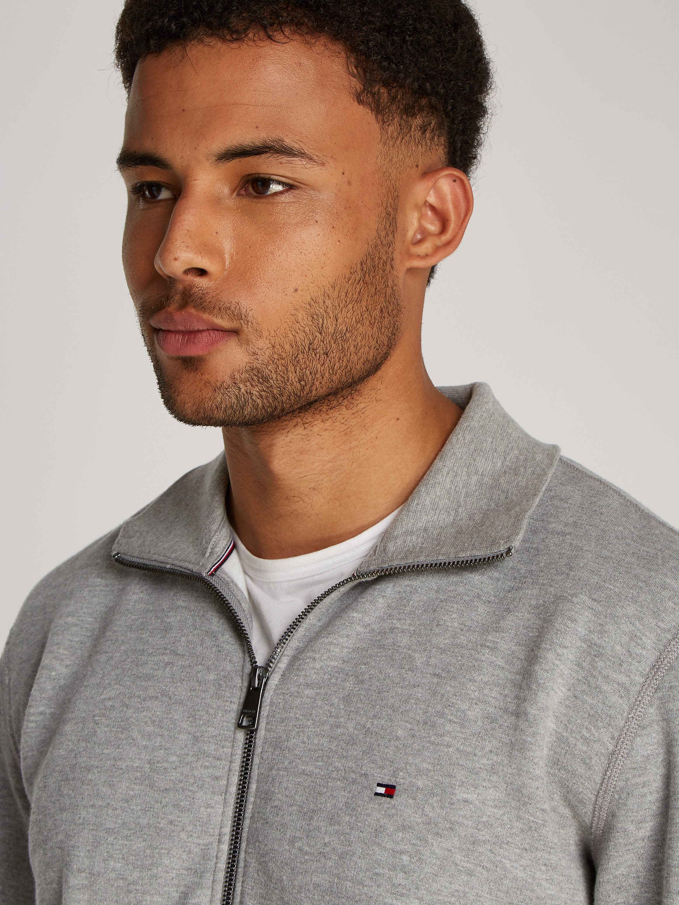 Tommy Hilfiger Sweatvest ESSENTIAL FLEECE ZT STAND COLLAR