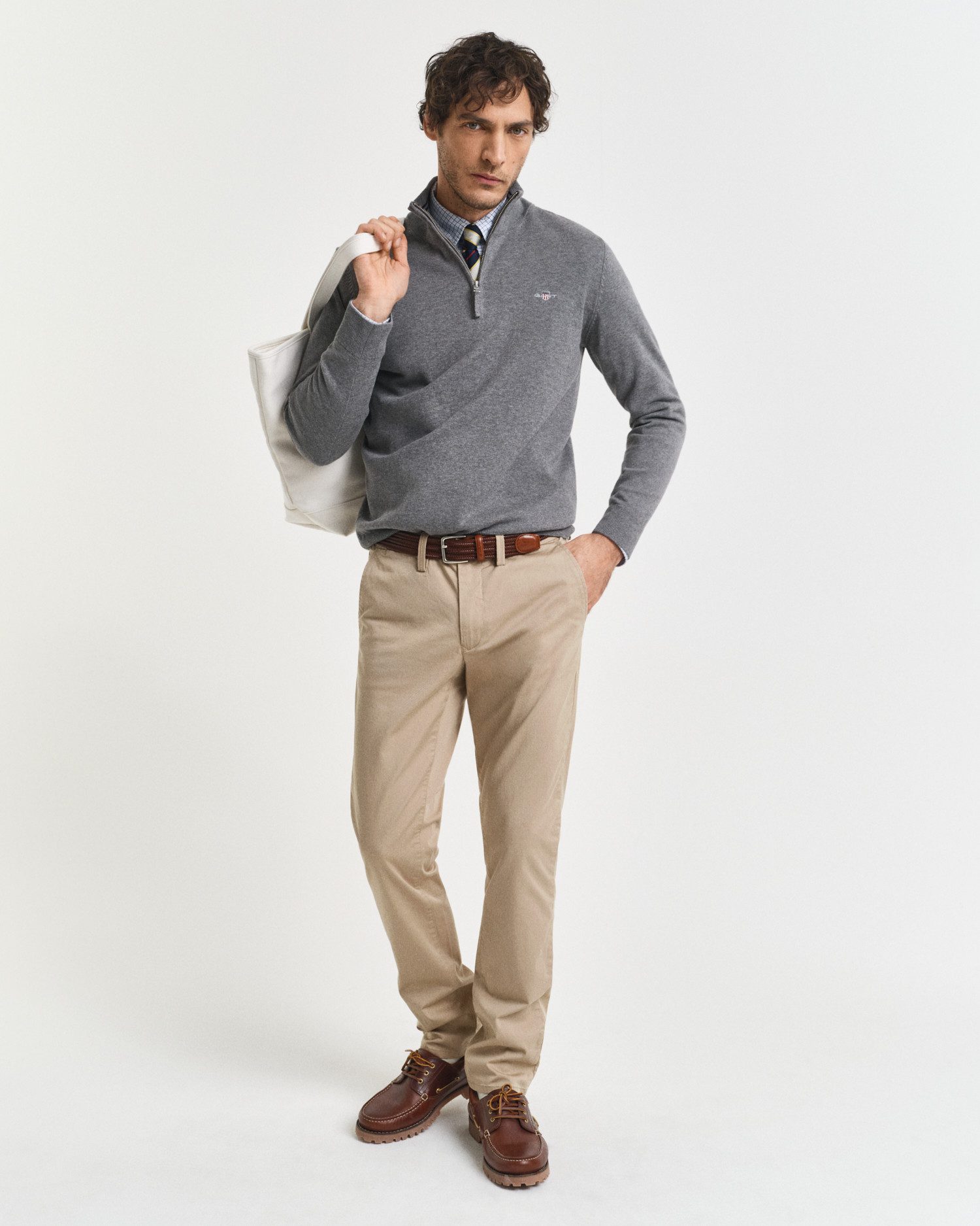 Gant Schipperstrui CLASSIC COTTON HALF ZIP