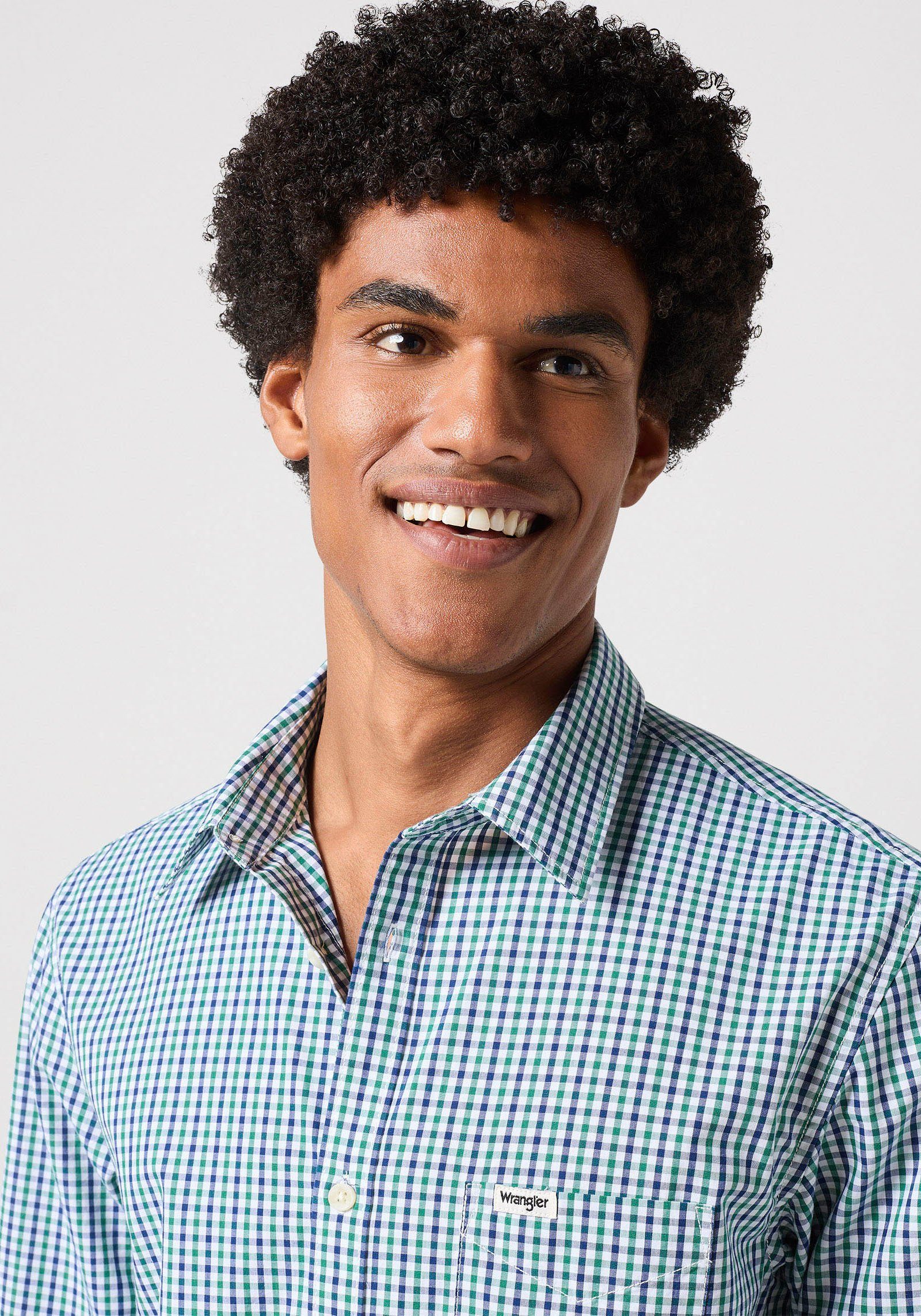 Wrangler Overhemd met lange mouwen LS 1 PKT SHIRT met geruit patroon